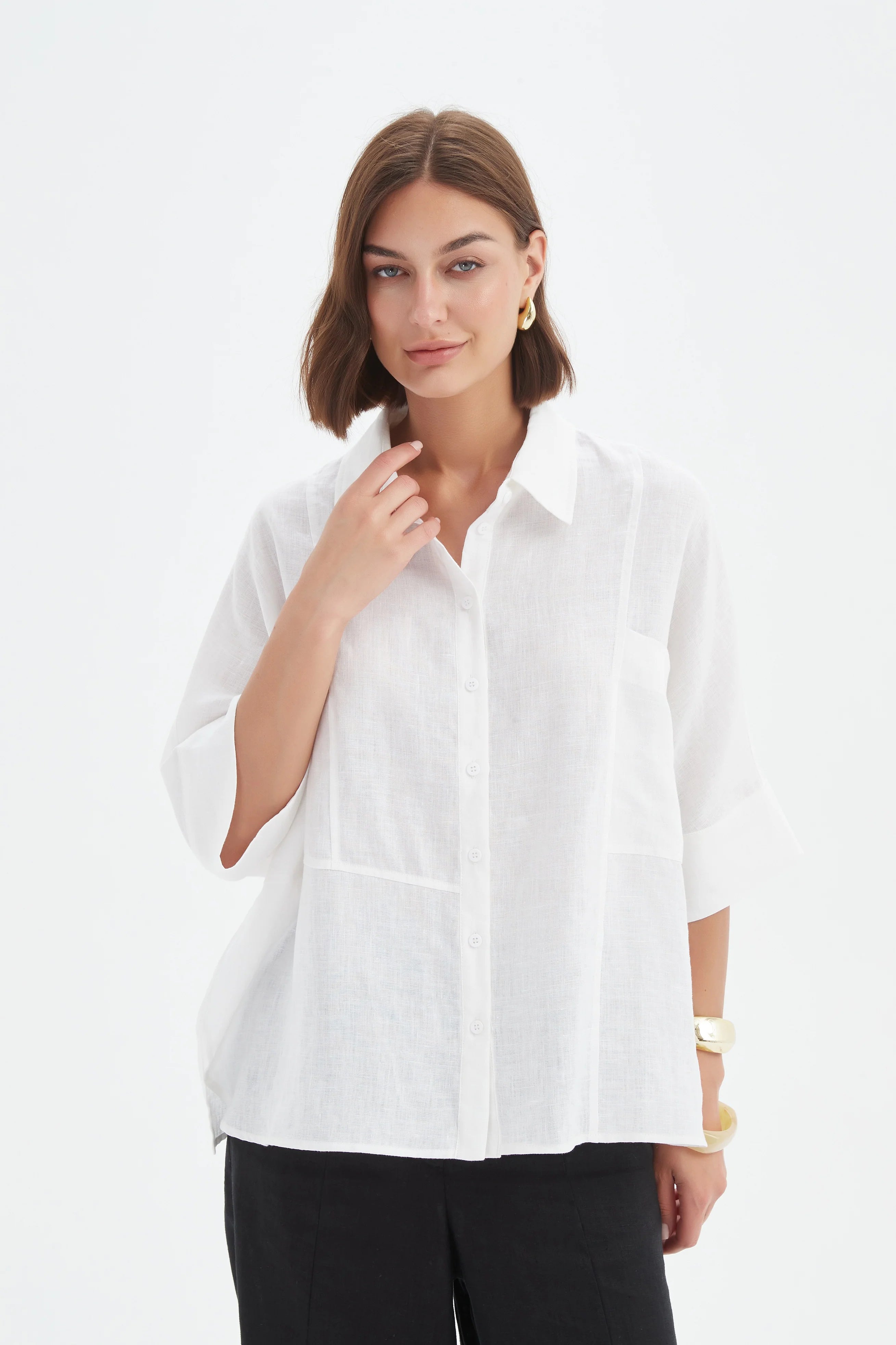 Tirelli Seam Detailed Boxy Shirt