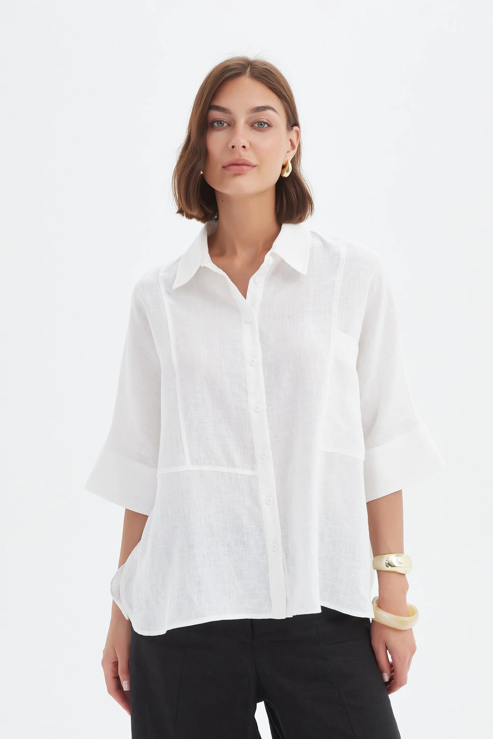 Tirelli Seam Detailed Boxy Shirt