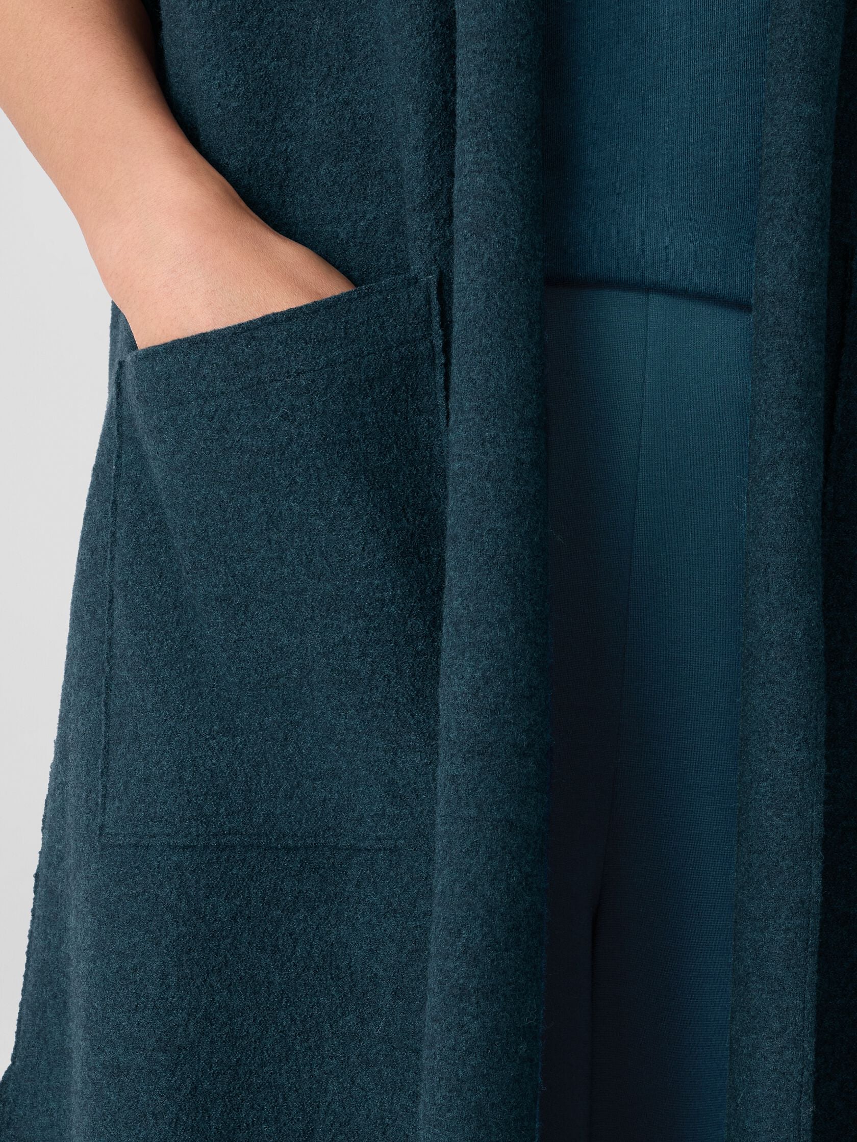 Eileen Fisher C/L Shawl Collar Vest W/Pockets