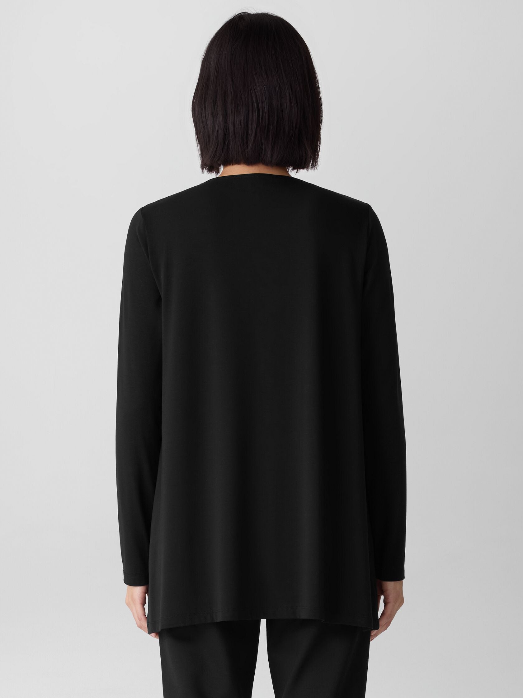 Eileen Fisher Cozy V-Neck Tunic W/ Long Sleeves