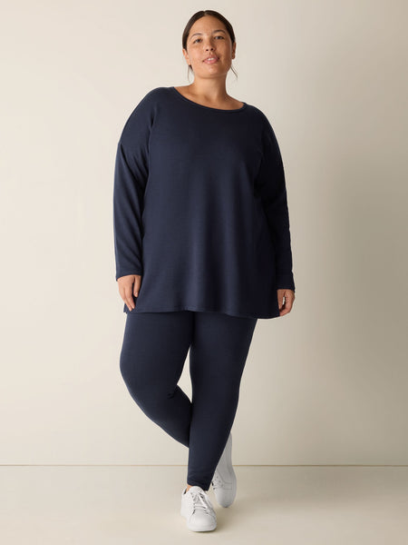 Eileen Fisher Round Neck Long Box Top