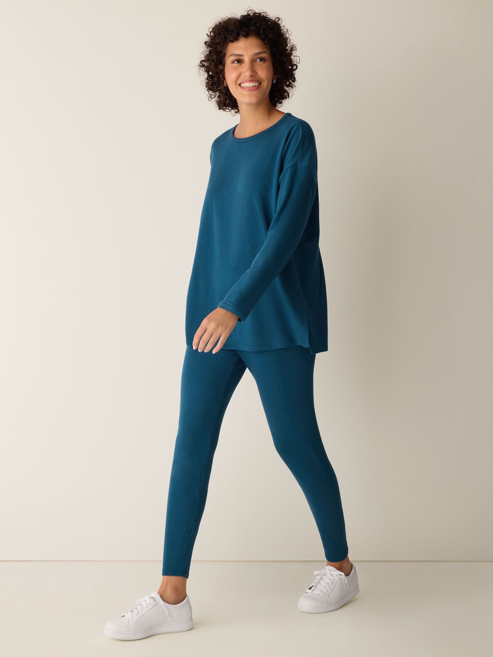 Eileen Fisher Round Neck Long Box Top