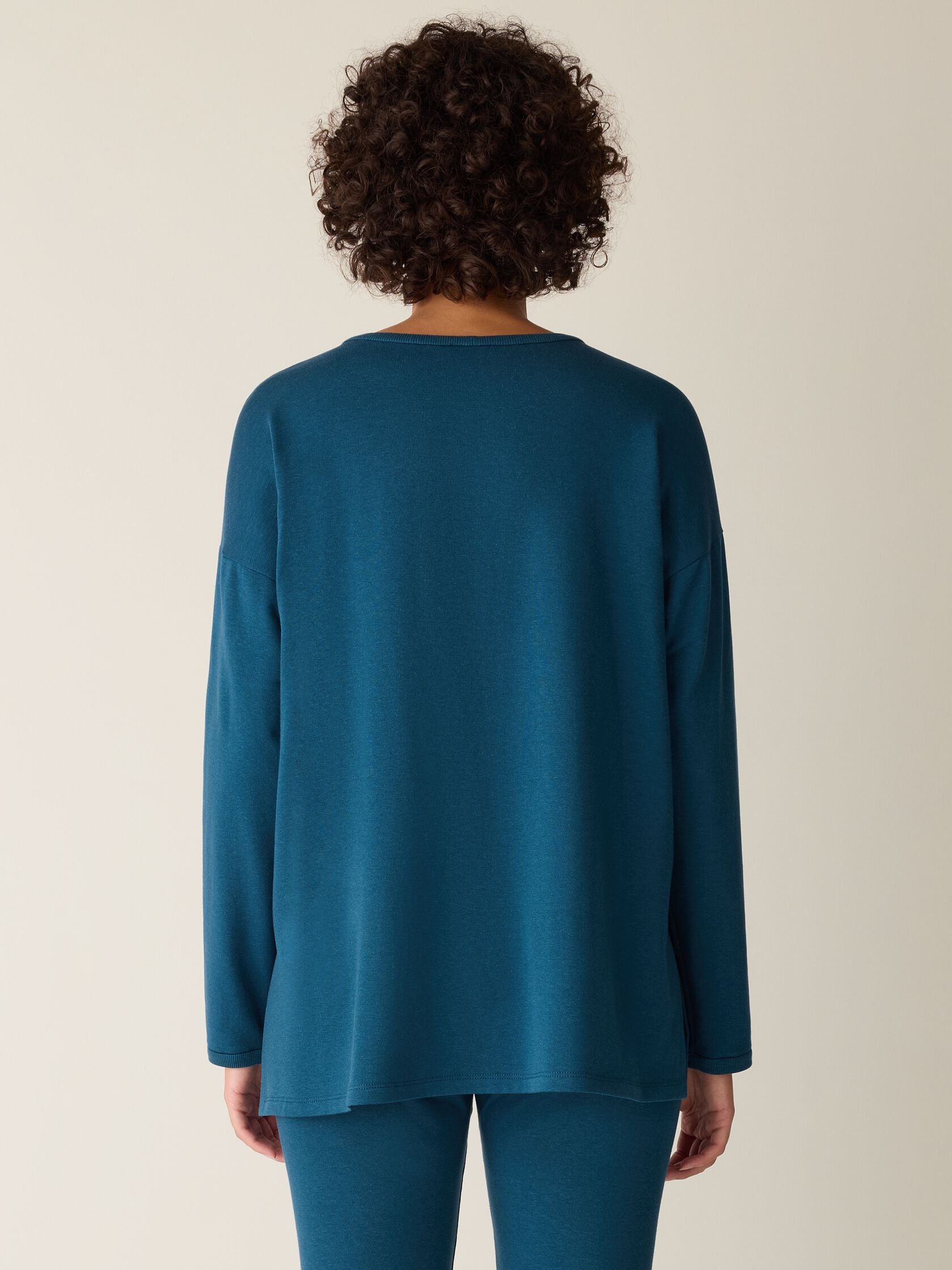 Eileen Fisher Round Neck Long Box Top