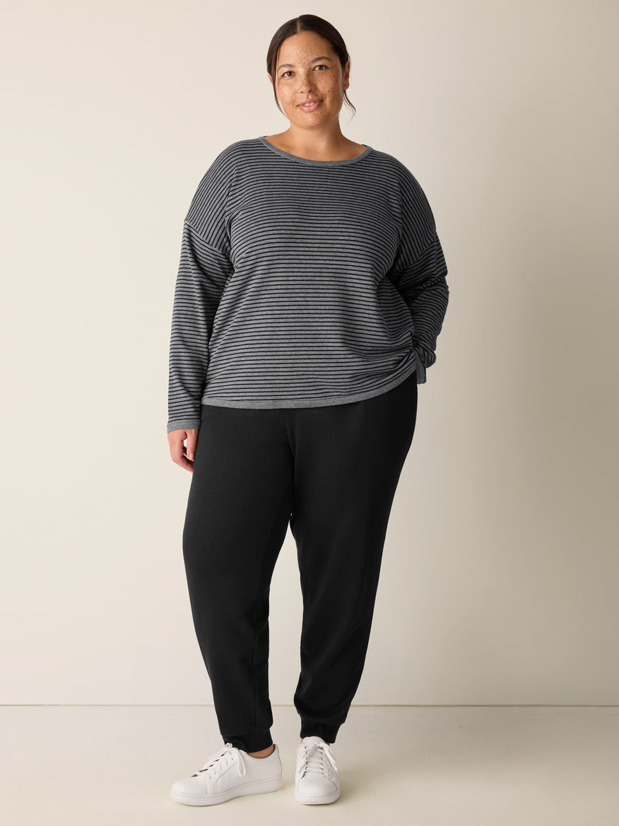 Eileen Fisher Round Neck Long Box Top
