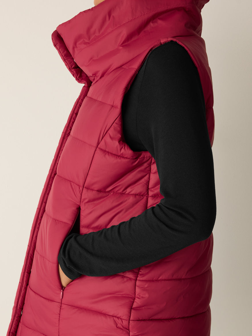 Eileen Fisher Stand Collar Vest