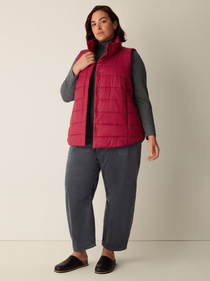 Eileen Fisher Stand Collar Vest