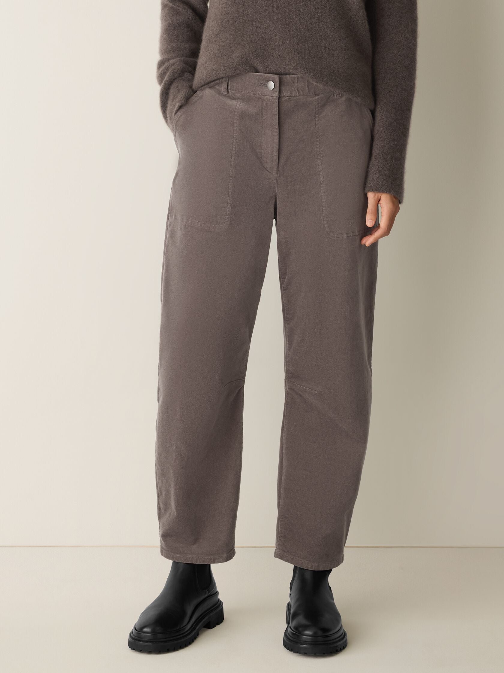Eileen Fisher Ankle Barrel Pant W/ Pockets