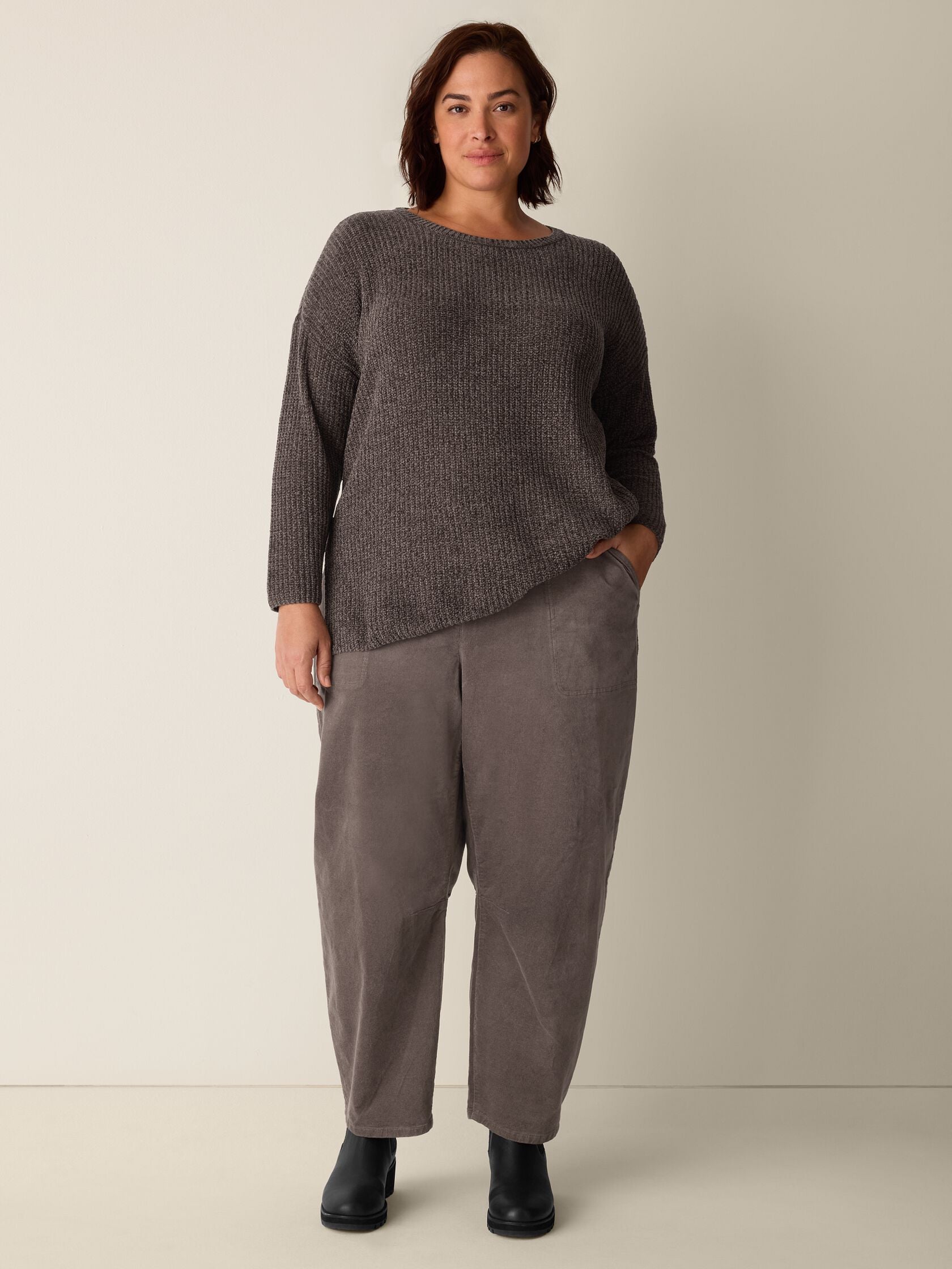 Eileen Fisher Ankle Barrel Pant W/ Pockets
