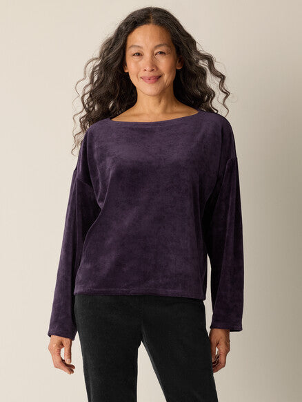Eileen Fisher Bateau Neck Boxy Top