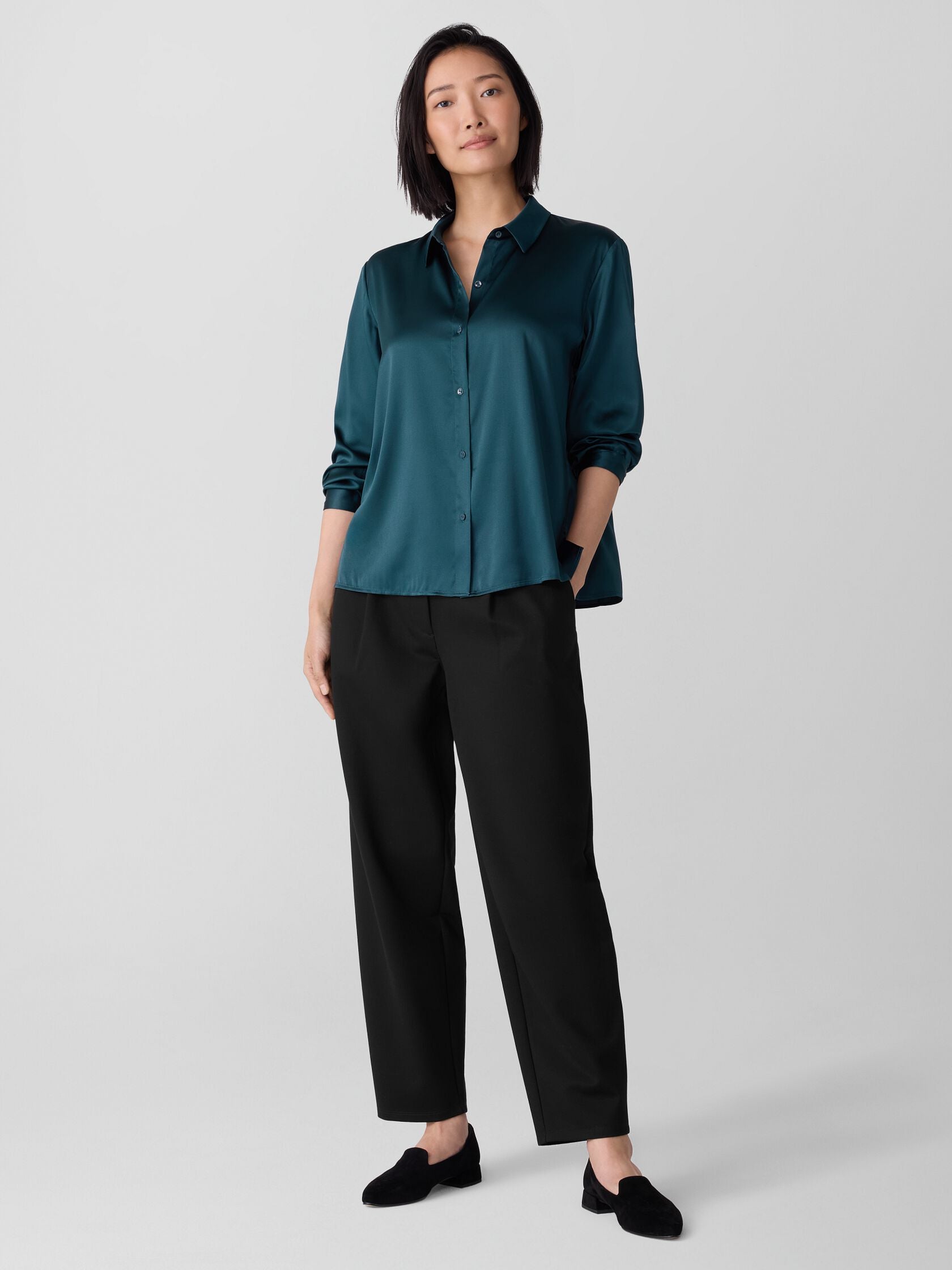 Eileen Fisher Classic Collar Easy Shirt