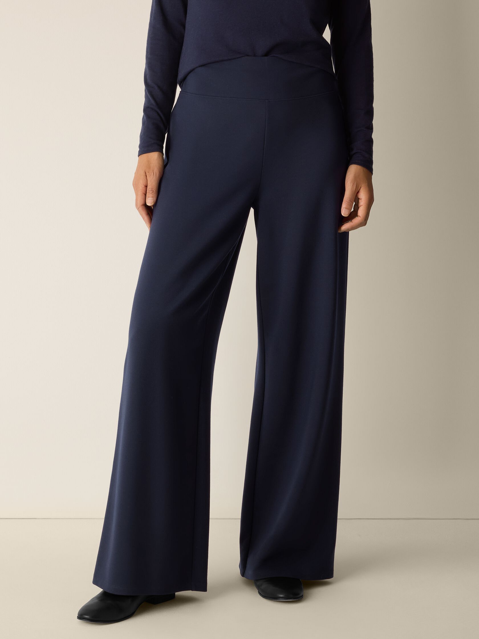 Eileen Fisher High Waisted Wide Full Leg Pant