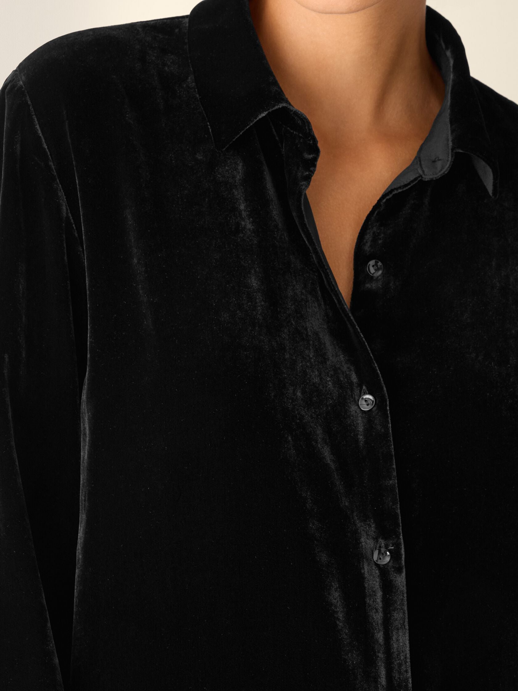Eileen Fisher Classic Collar Velvet Shirt