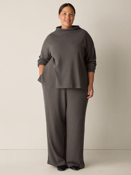 Eileen Fisher High Funnel Neck Box Top