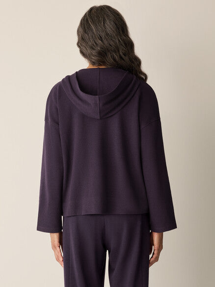 Eileen Fisher Hooded Bracelet Sleeve Top
