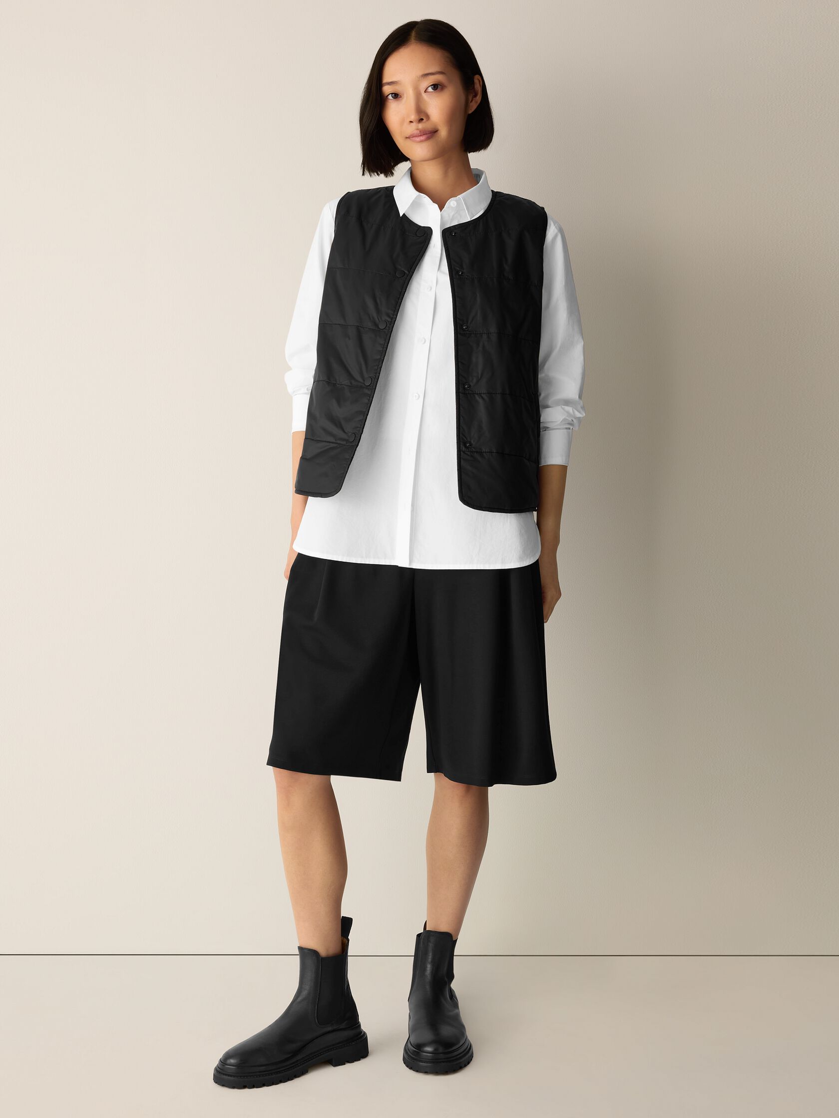 (Pre-Order) Eileen Fisher Classic Collar Long Shirt
