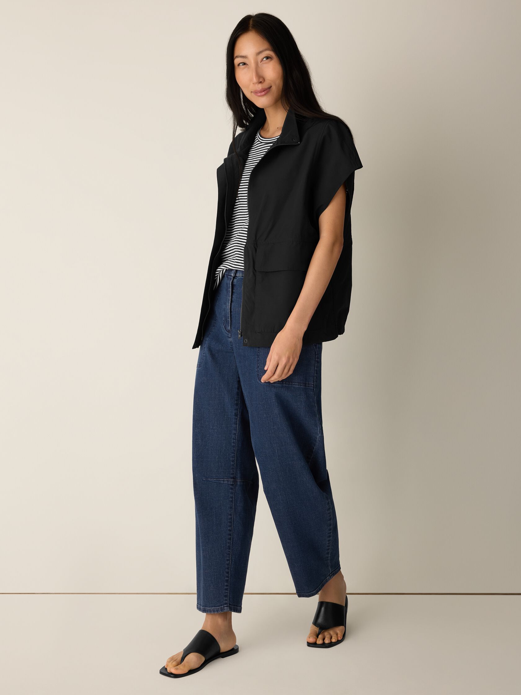Eileen Fisher High Collar Vest