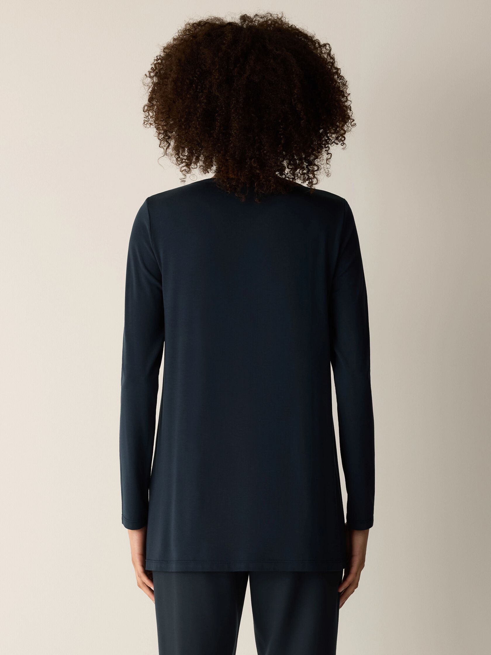 Eileen Fisher V-Neck Tunic with Long Sleeves