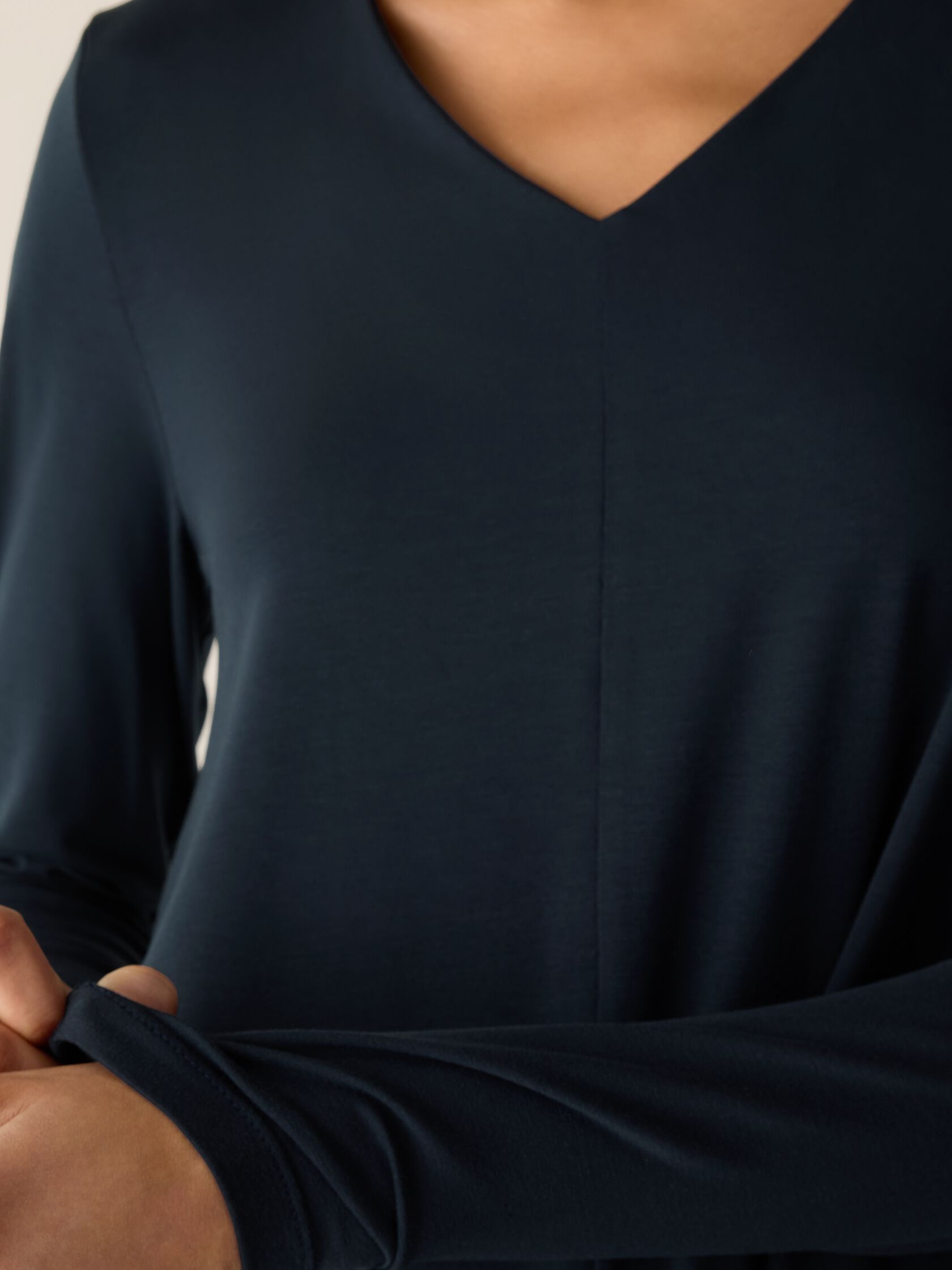 Eileen Fisher V-Neck Tunic with Long Sleeves