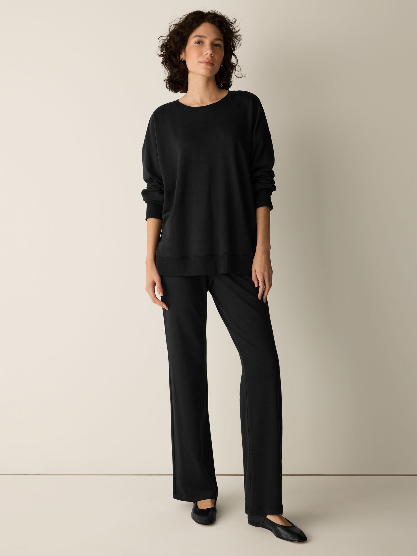 (Pre-Order) Eileen Fisher Long Crew Neck Sweatshirt