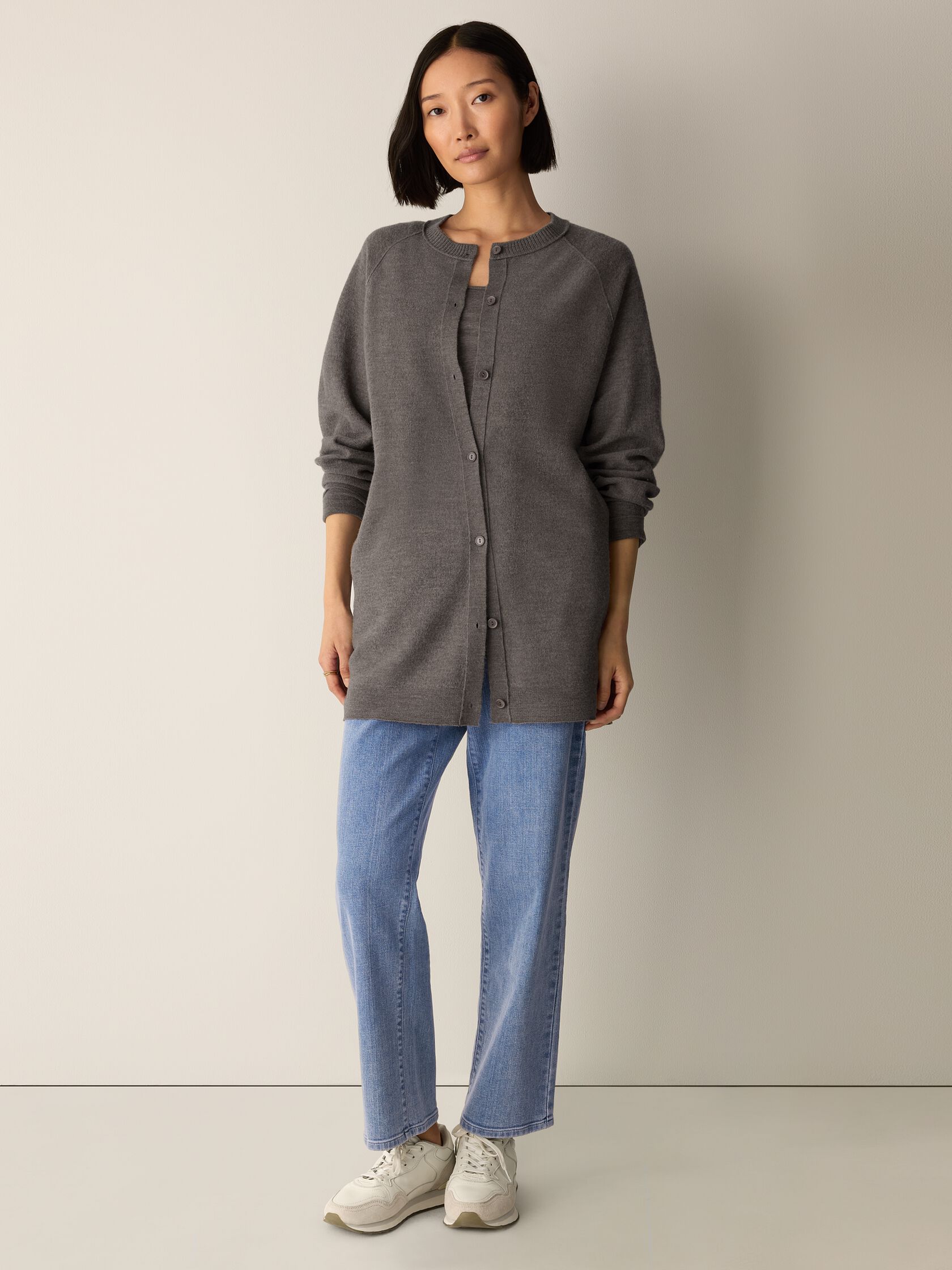 (Pre-Order) Eileen Fisher Crew Neck Cardigan