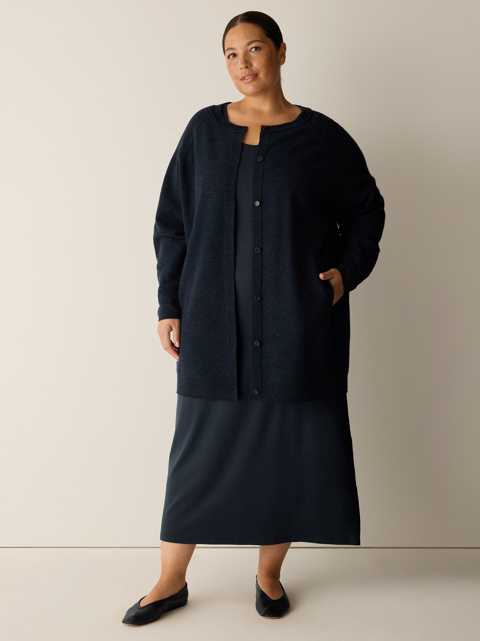 Eileen Fisher Crew Neck Cardigan