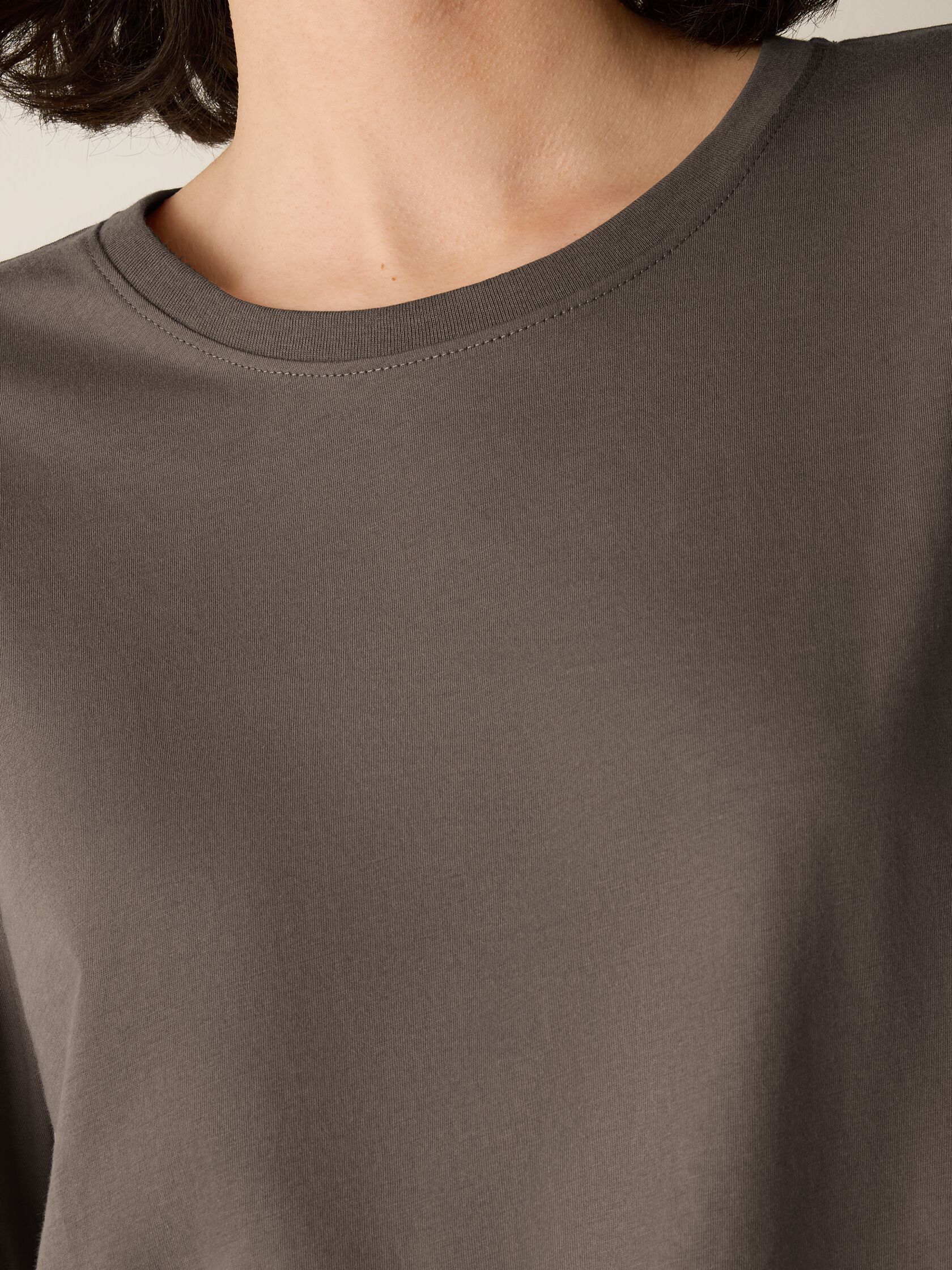 (Pre-Order) Eileen Fisher Round Neck Easy 3/4 Sleeve Tee