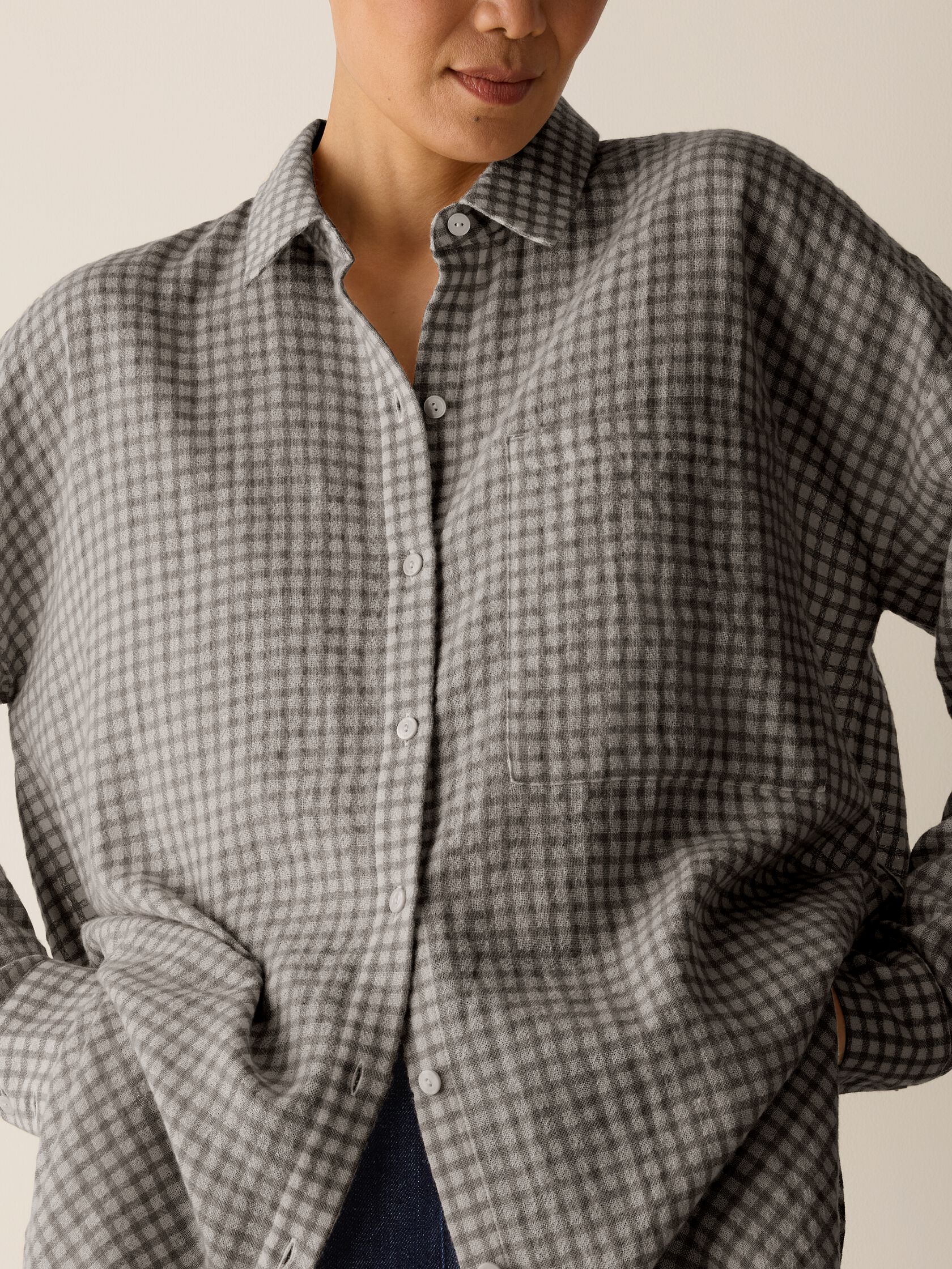 (Pre-Order) Eileen Fisher Classic Collar Long Shirt