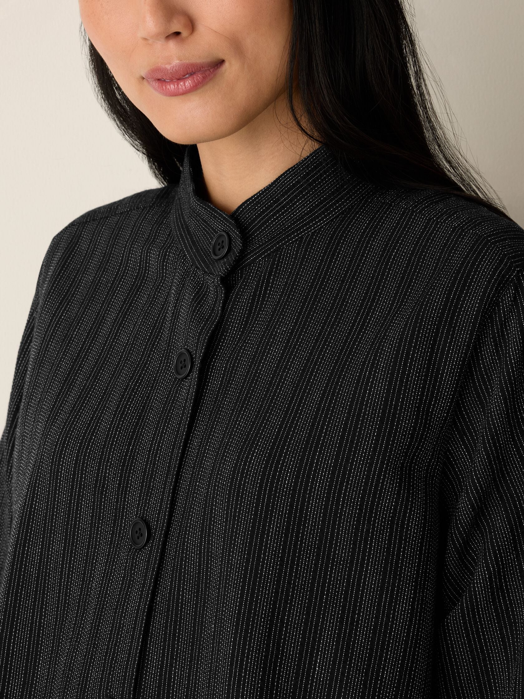 (Pre-Order) Eileen Fisher Stand Collar Jacket