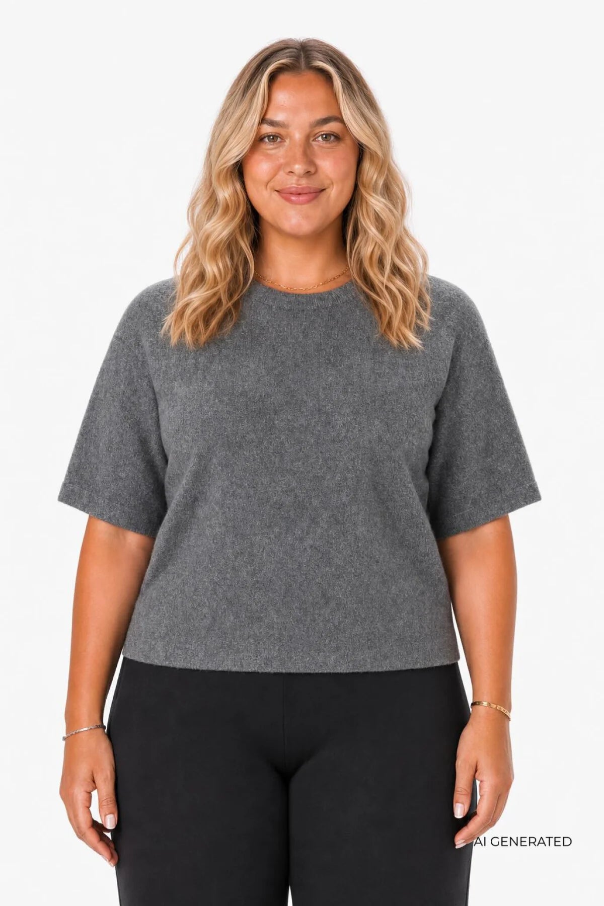 Wasabi Chanin 1 3/4 Sleeve Sweater