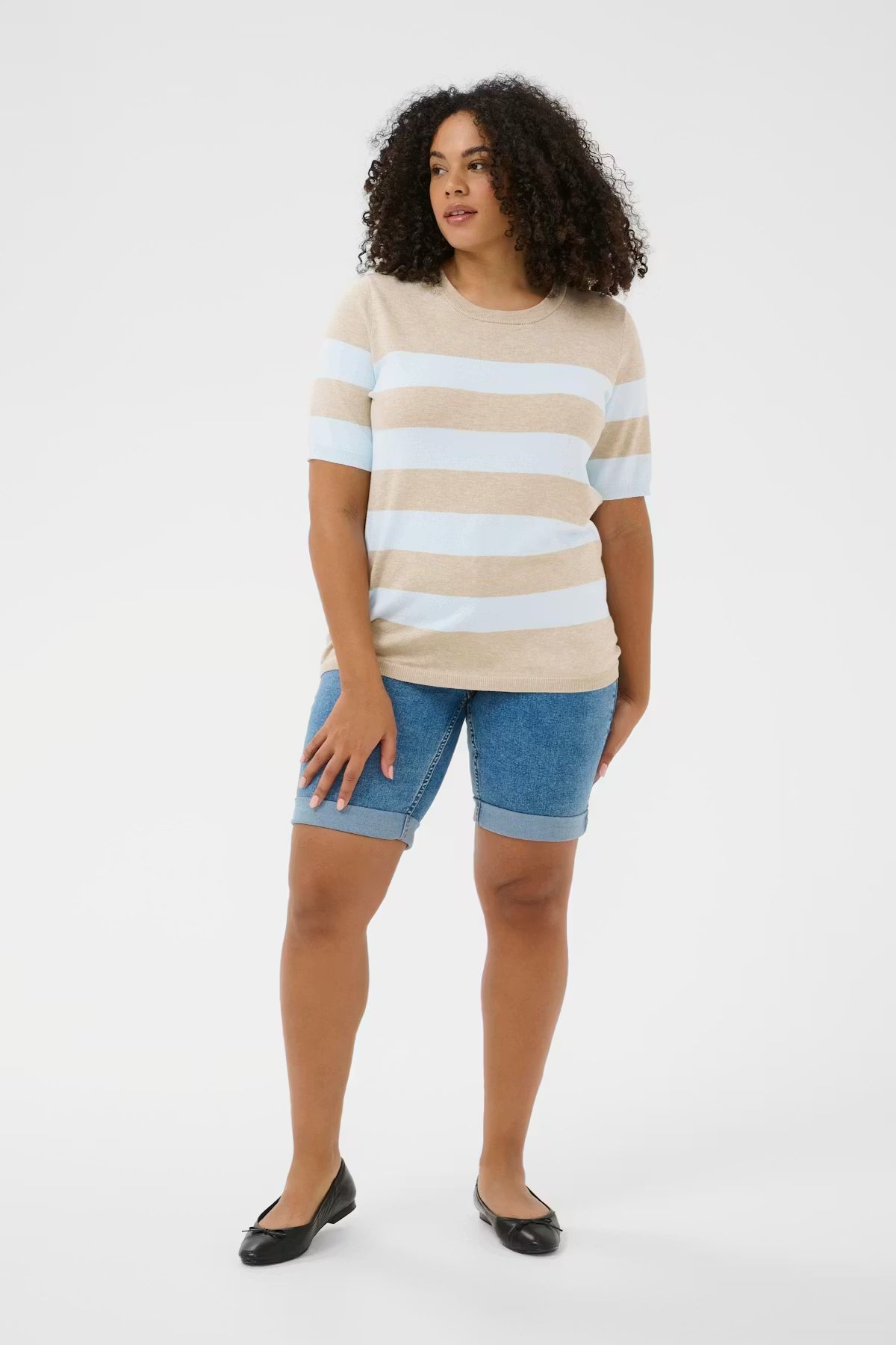 Kaffe Curve Lizzy Striped Pullover
