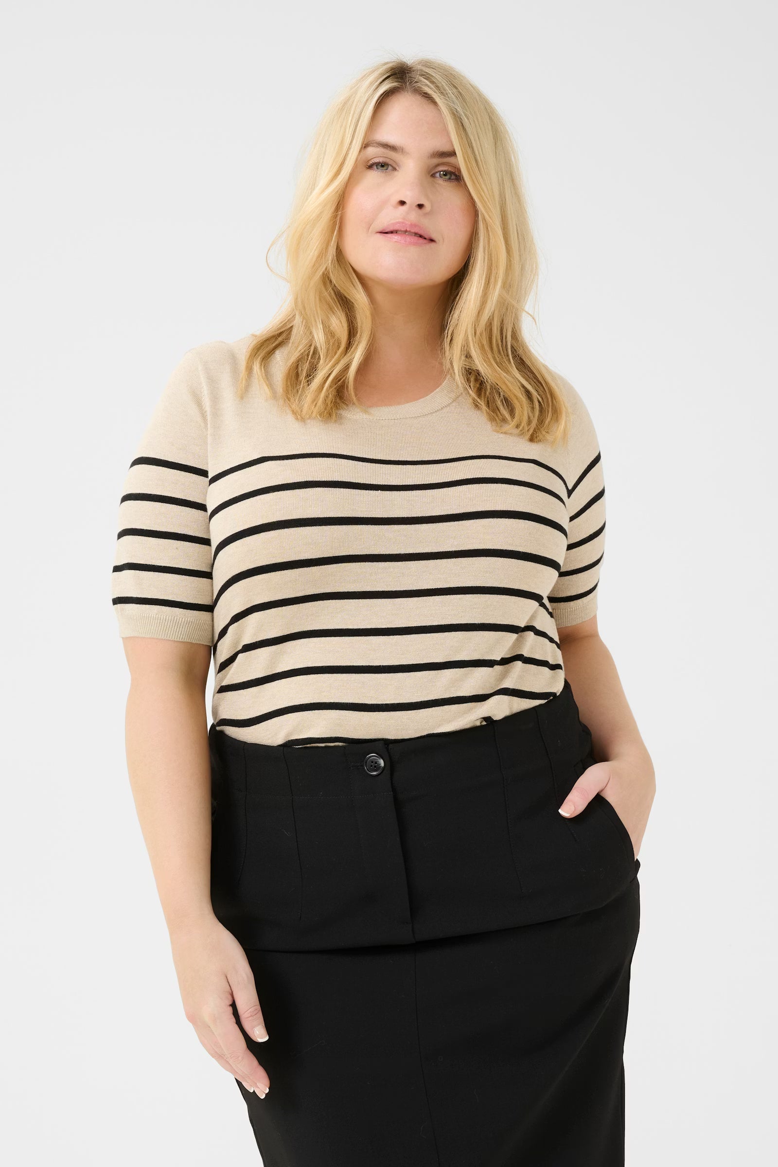 Kaffe Curve Lizzy Striped Pullover