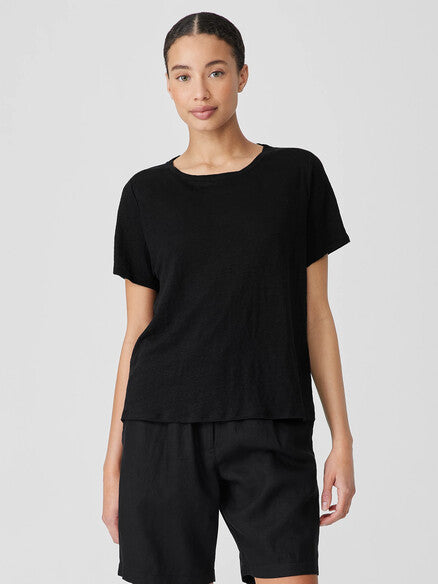 Eileen Fisher Crew Neck Short Sleeve Tee