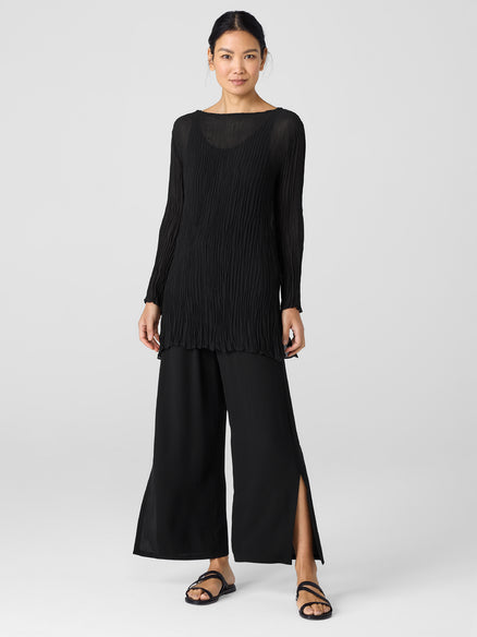 Eileen Fisher Straight Ankle Pant W/High Slit