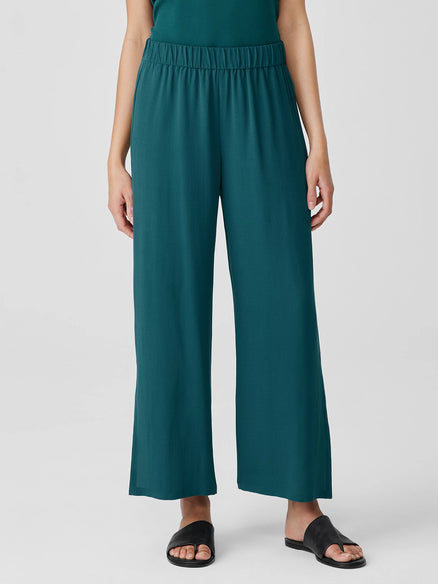 Eileen Fisher Straight Ankle Pant W/High Slit