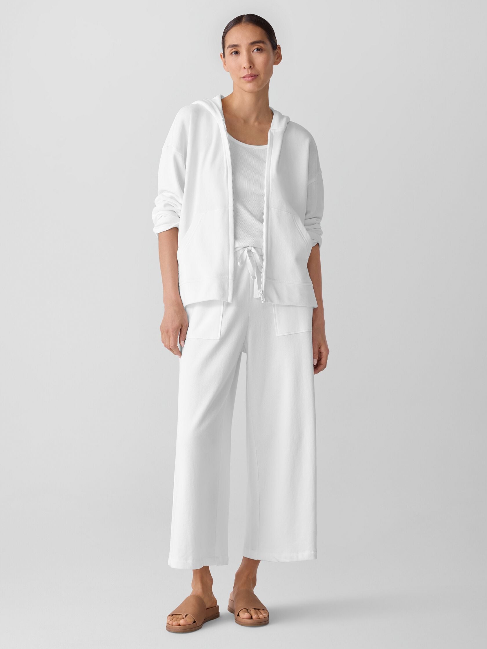 Eileen Fisher Hooded Zip Jacket