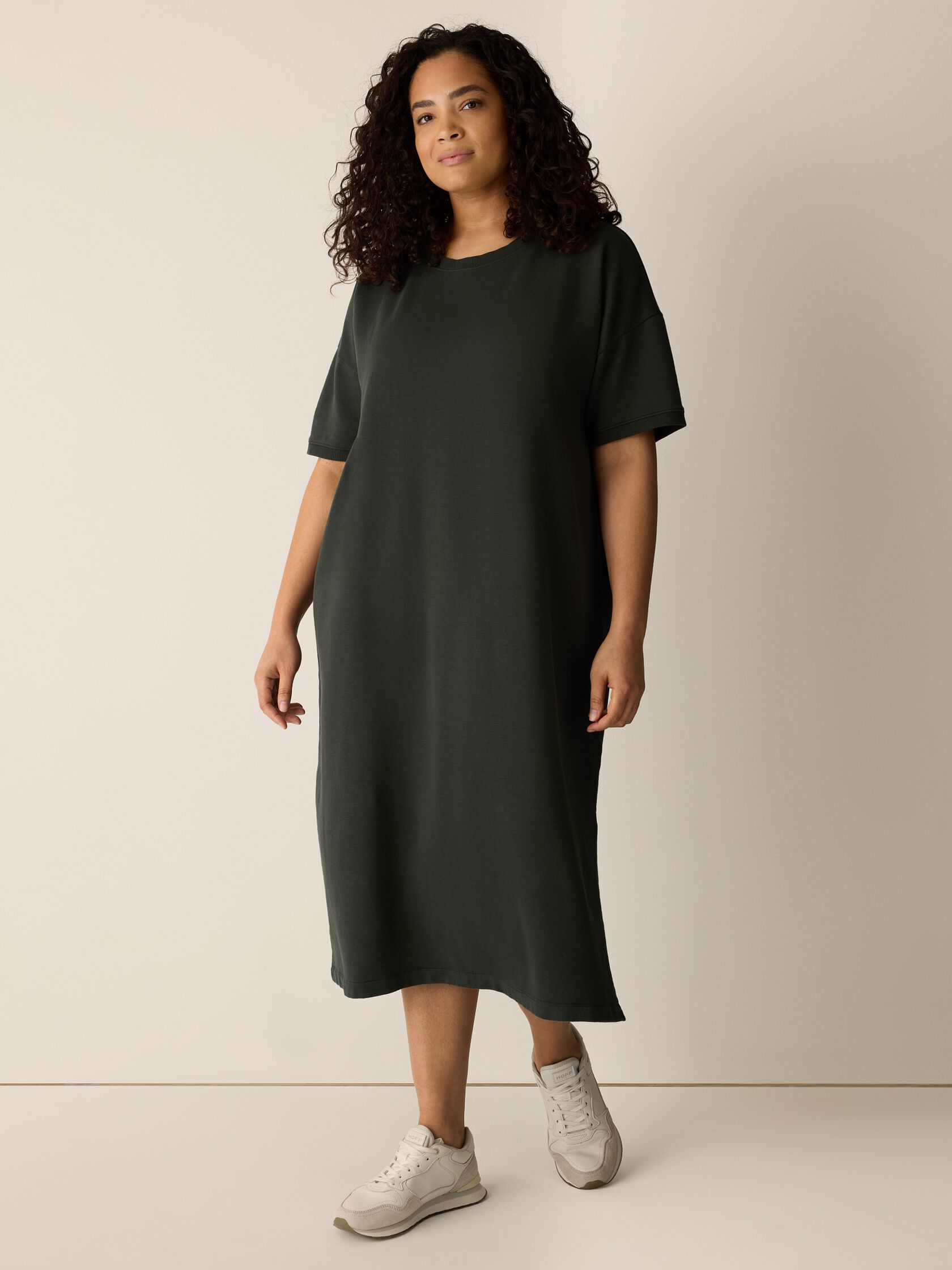 (Pre-Order) Eileen Fisher Crew Neck Elbow Sleeve Dress