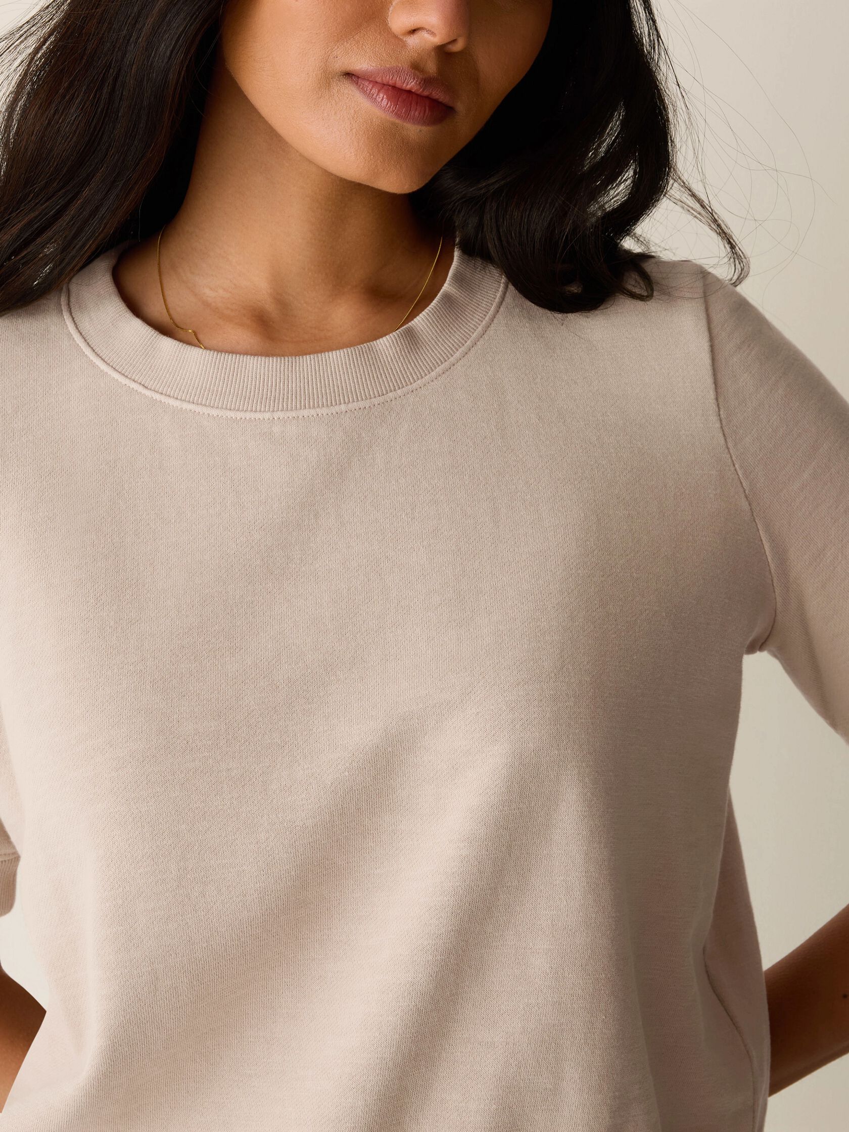 Eileen Fisher Crew Neck Short Sleeve Sweatshirt