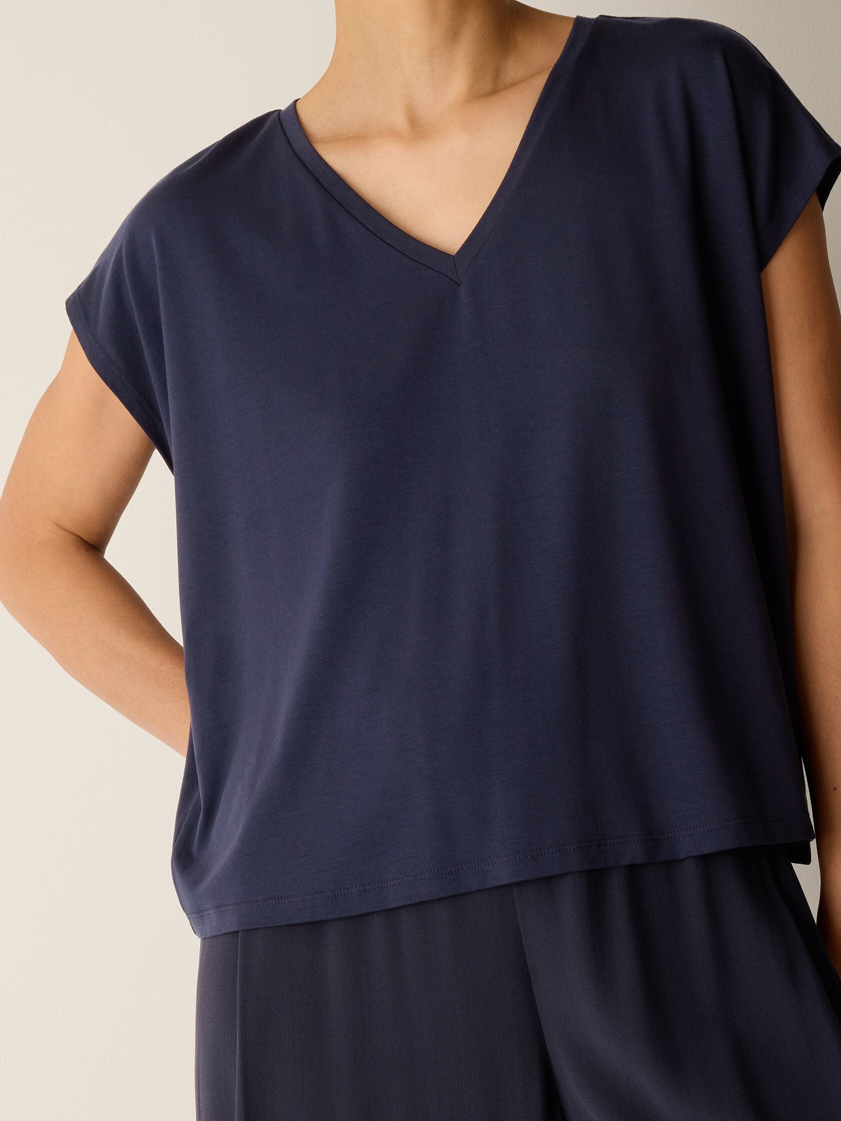 Eileen Fisher V-Neck Square Top