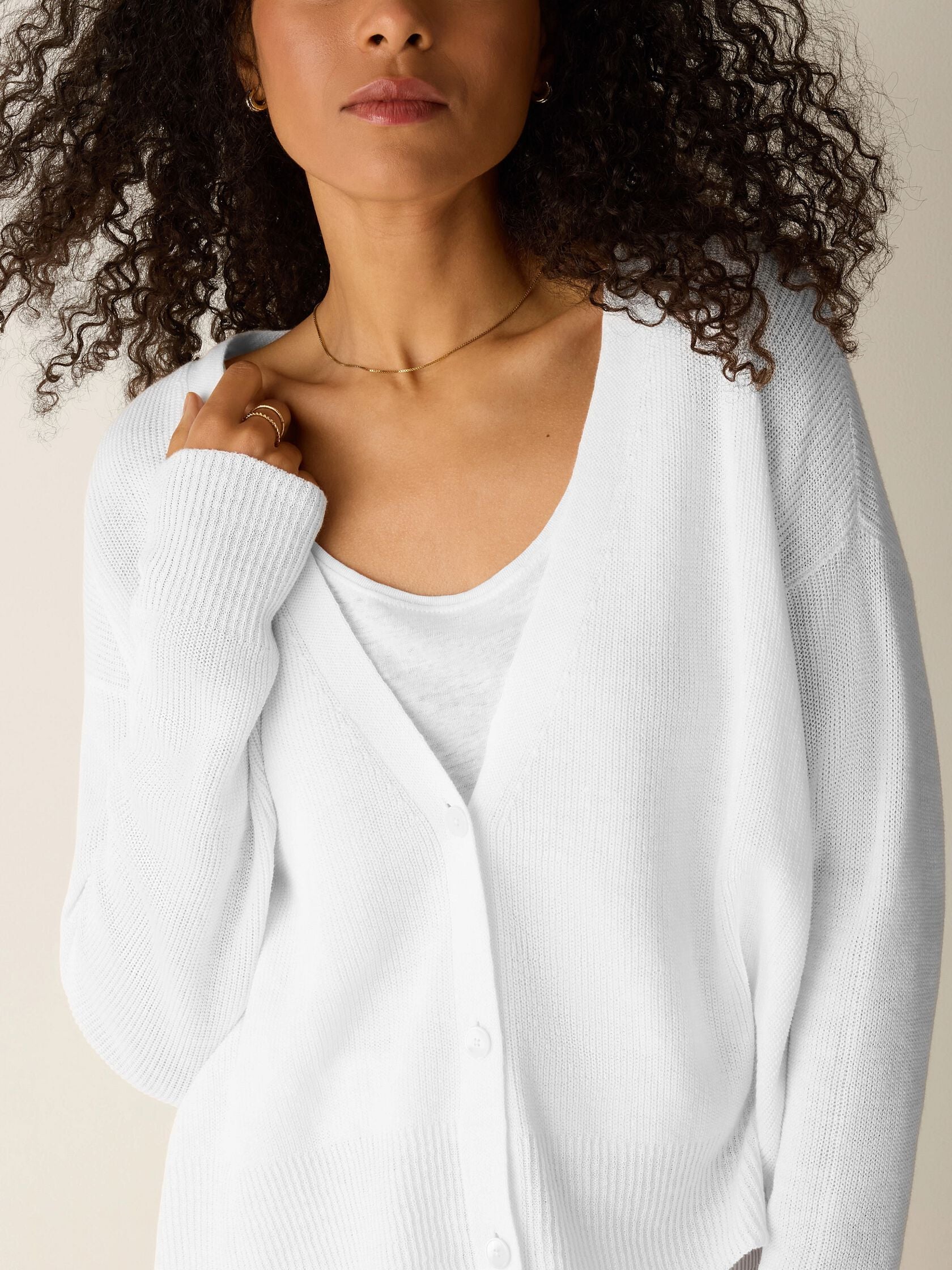 Eileen Fisher Short V-Neck Cardigan
