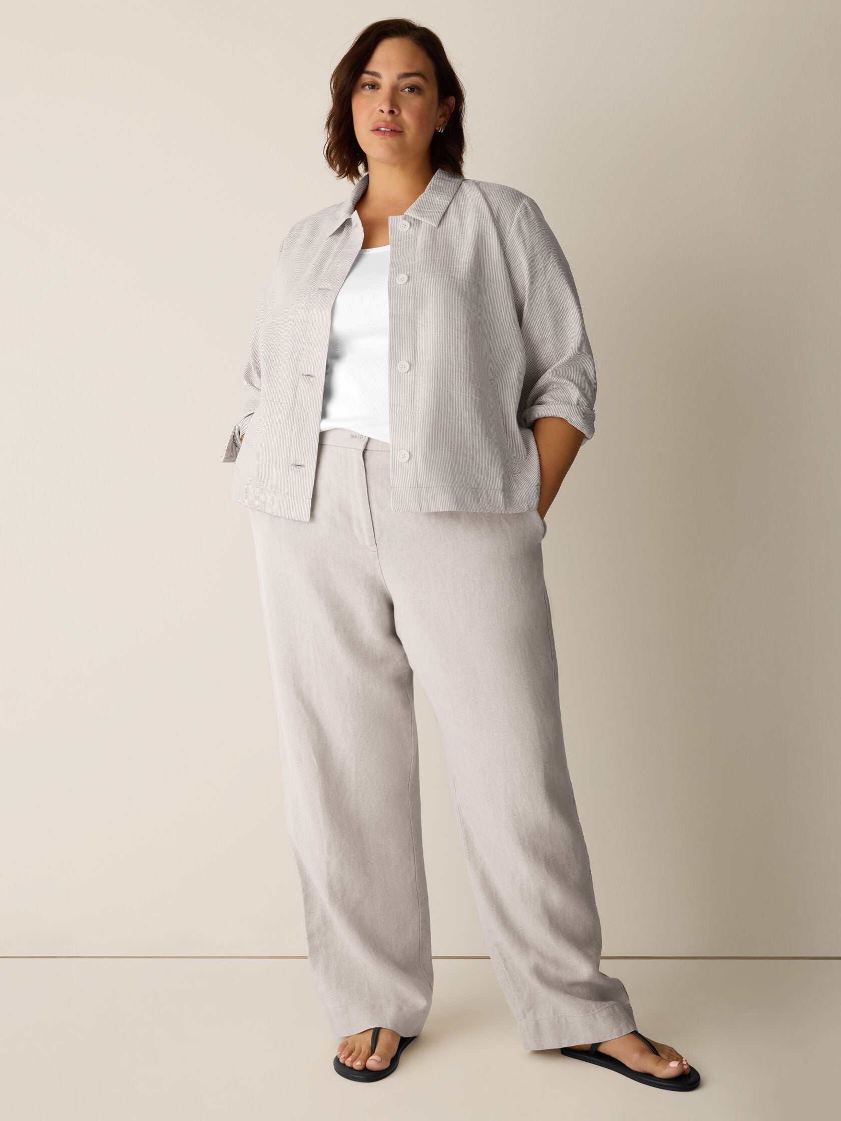 Eileen Fisher Classic Collar A-Line Jacket