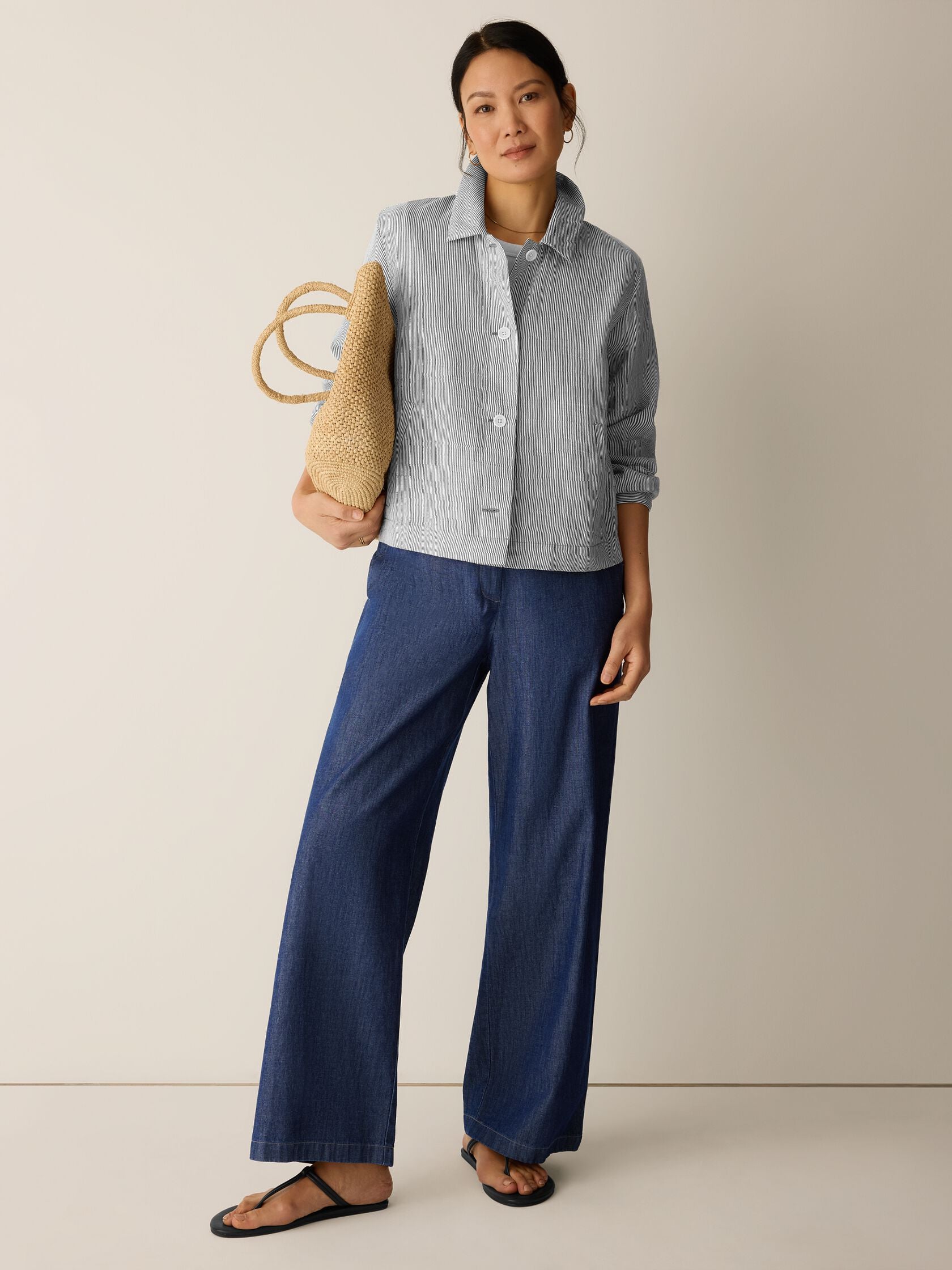 (Pre-Order) Eileen Fisher Classic Collar A-Line Jacket