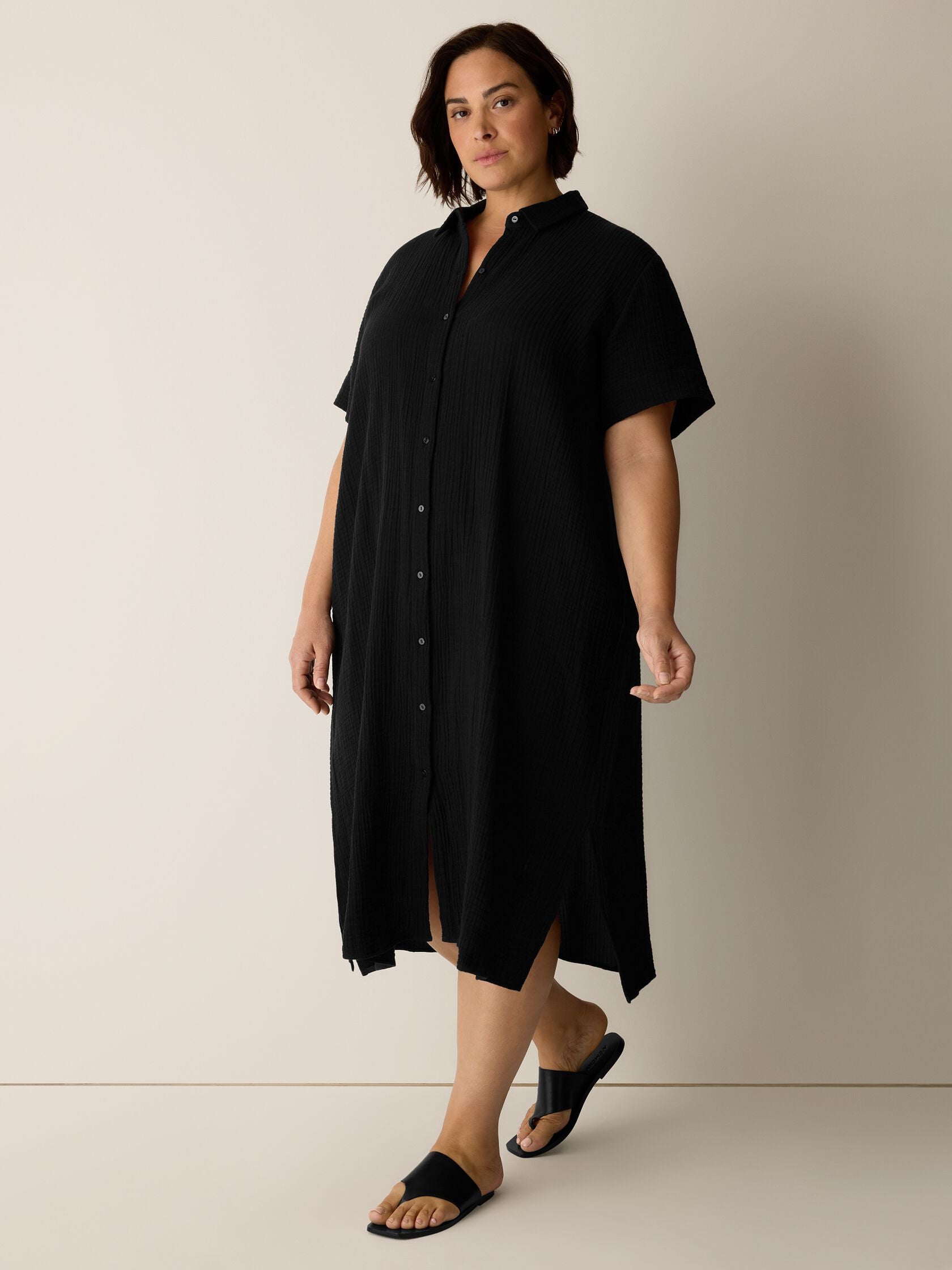 Eileen Fisher Classic Collar Shirt Dress
