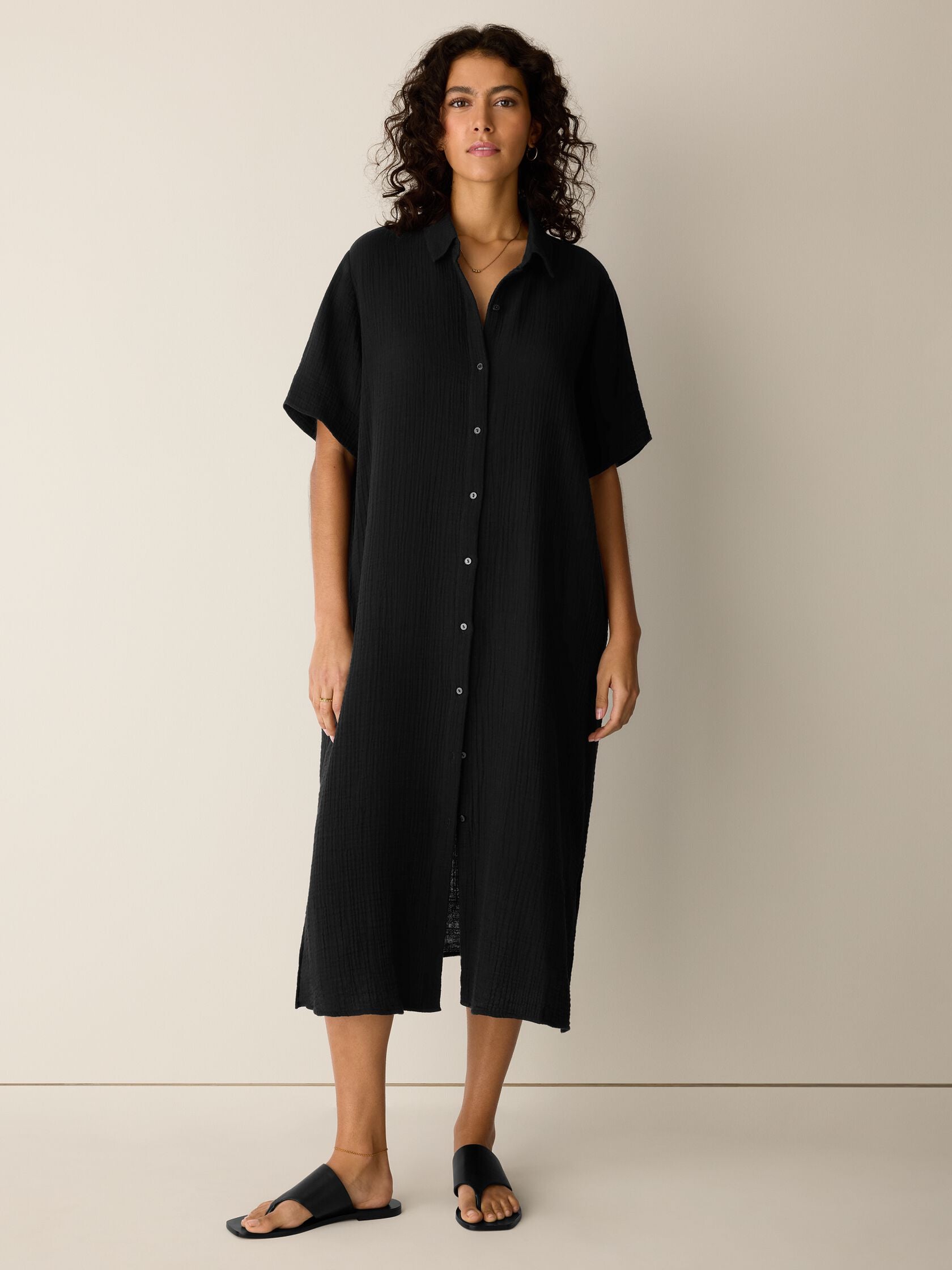 Eileen Fisher Classic Collar Shirt Dress