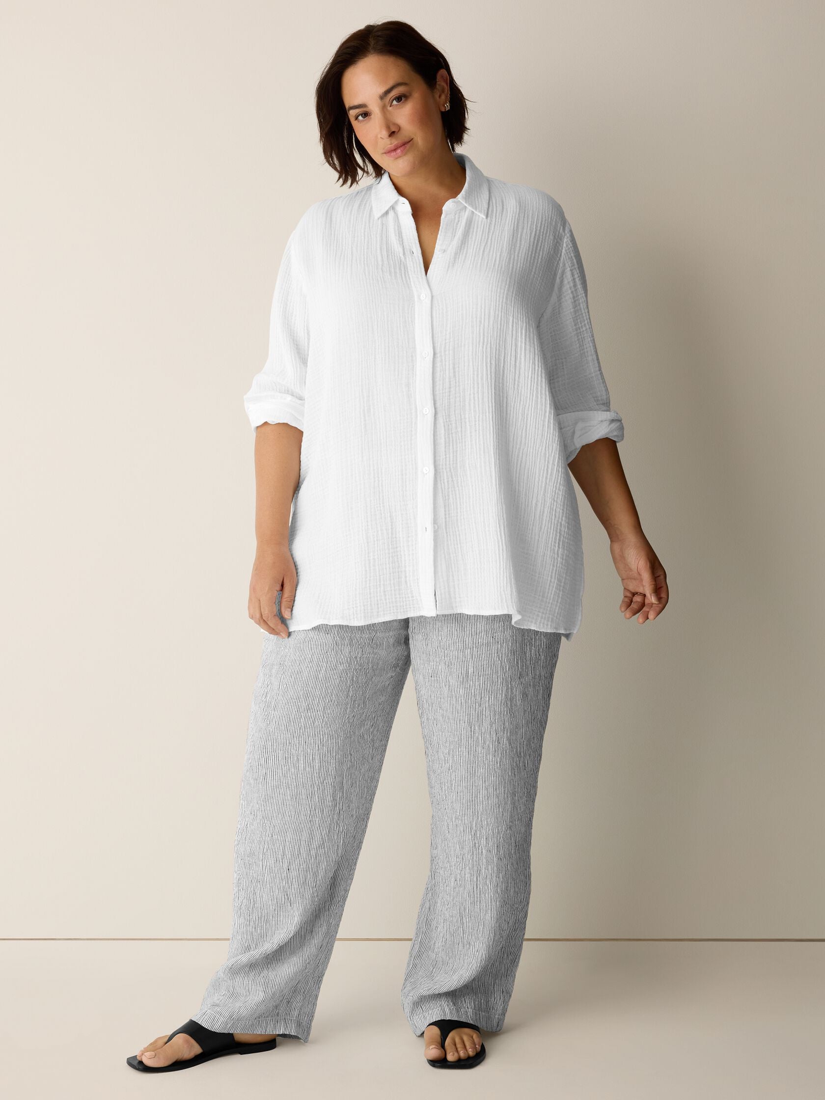 Eileen Fisher Classic Collar Easy Shirt