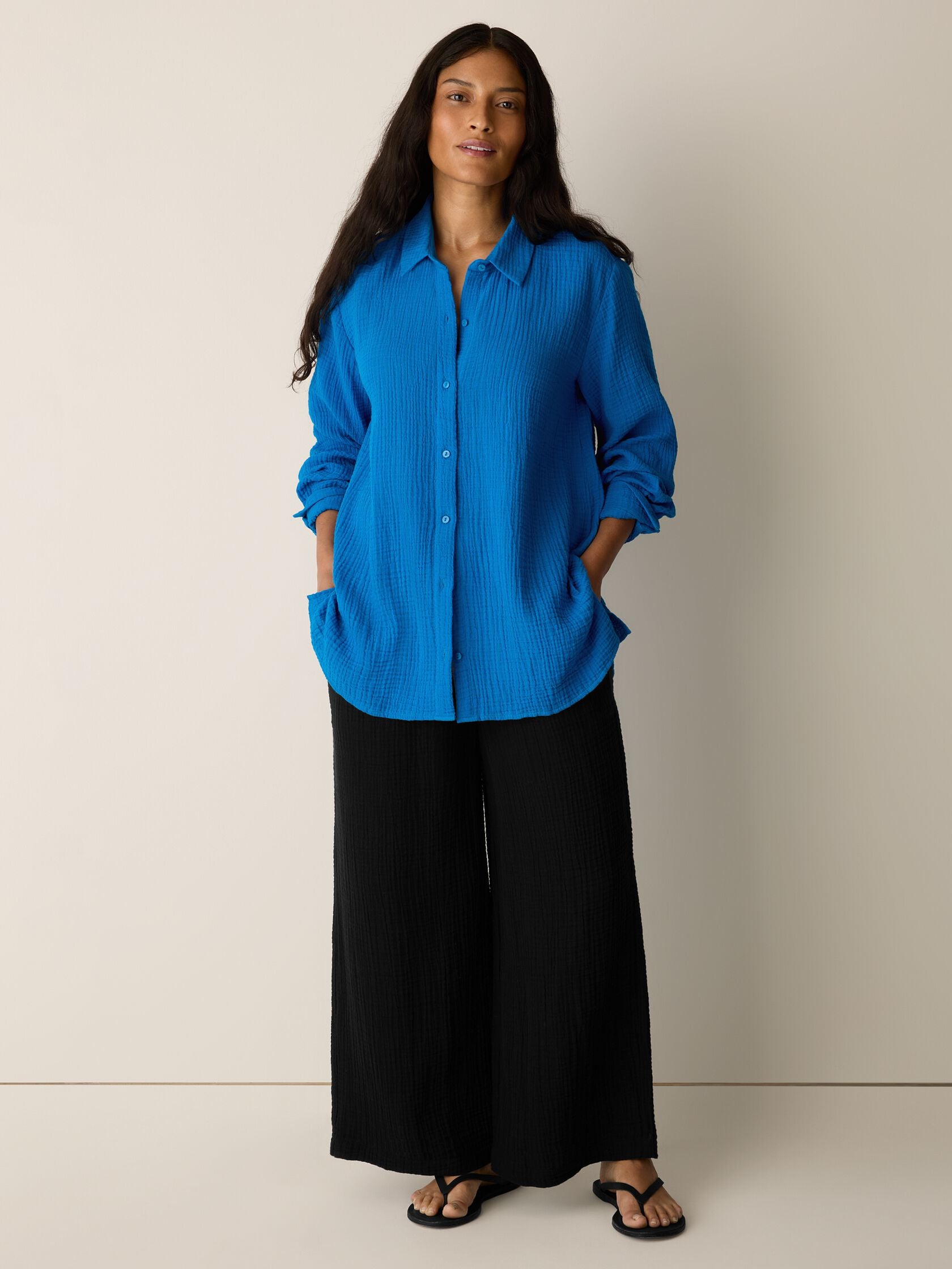 Eileen Fisher Classic Collar Easy Shirt