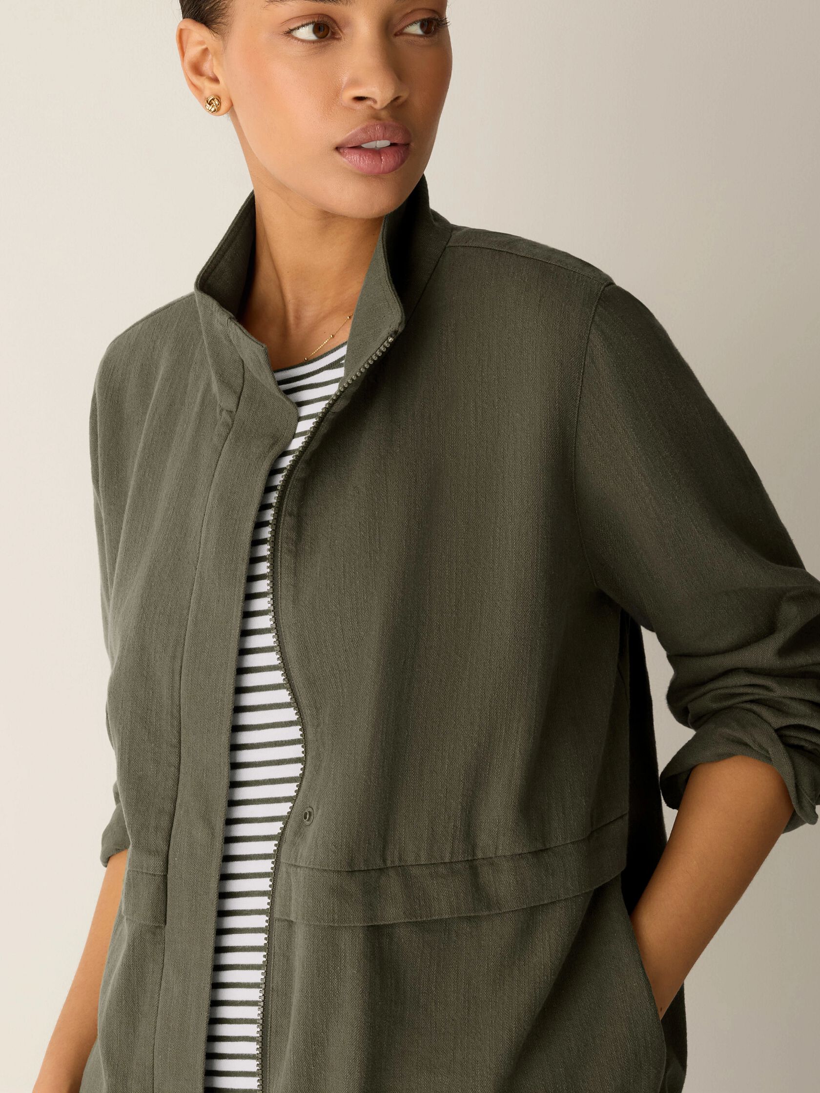 (Pre-Order) Eileen Fisher Zip-Up Jacket