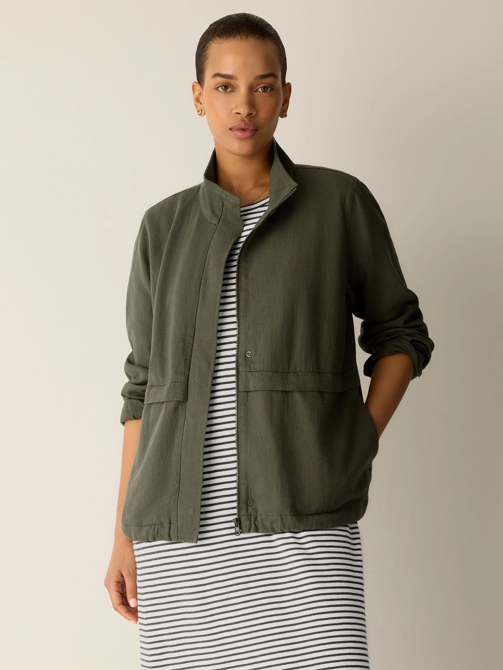 (Pre-Order) Eileen Fisher Zip-Up Jacket