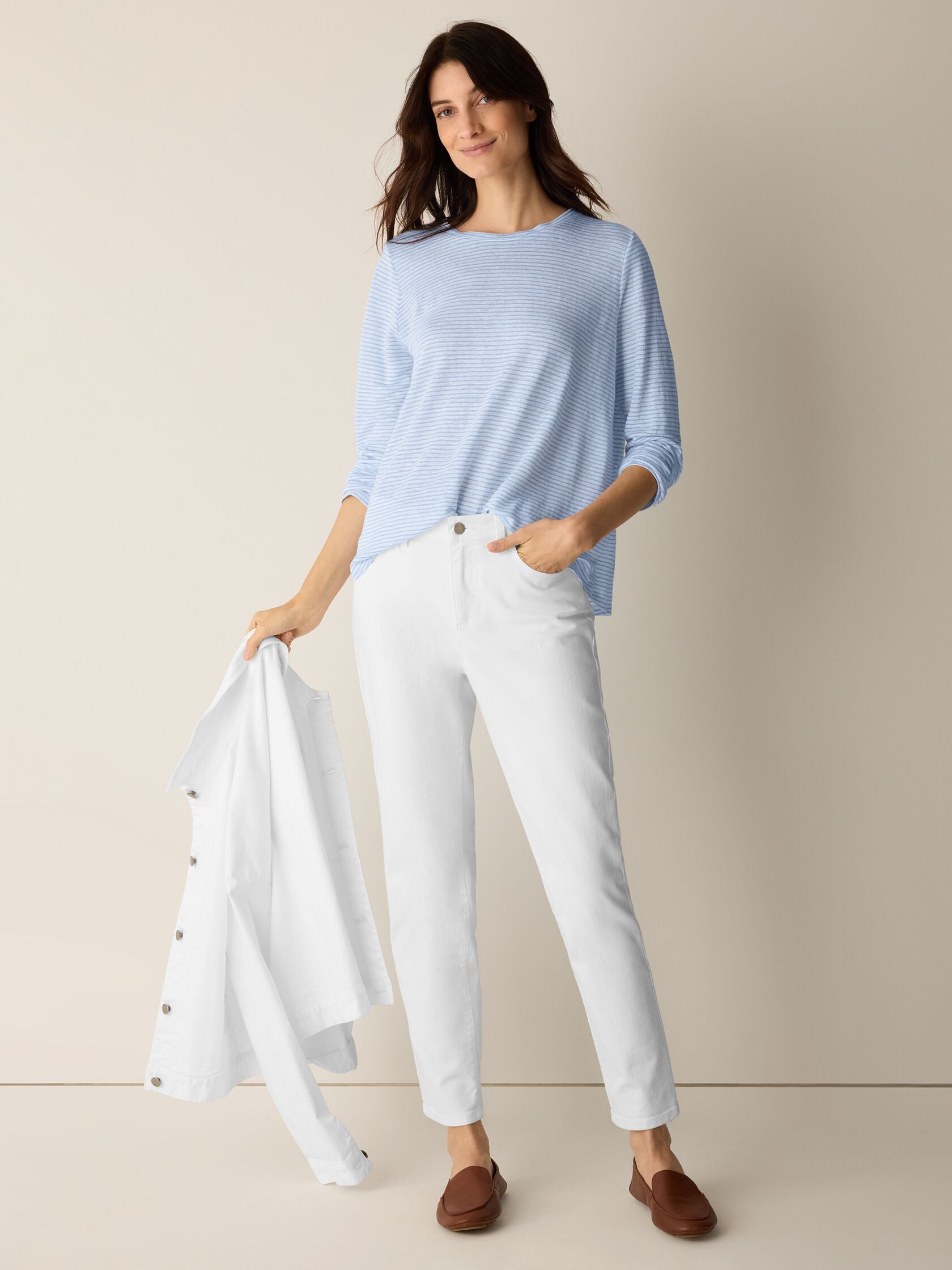 Eileen Fisher Crew Neck Long Sleeve Tee