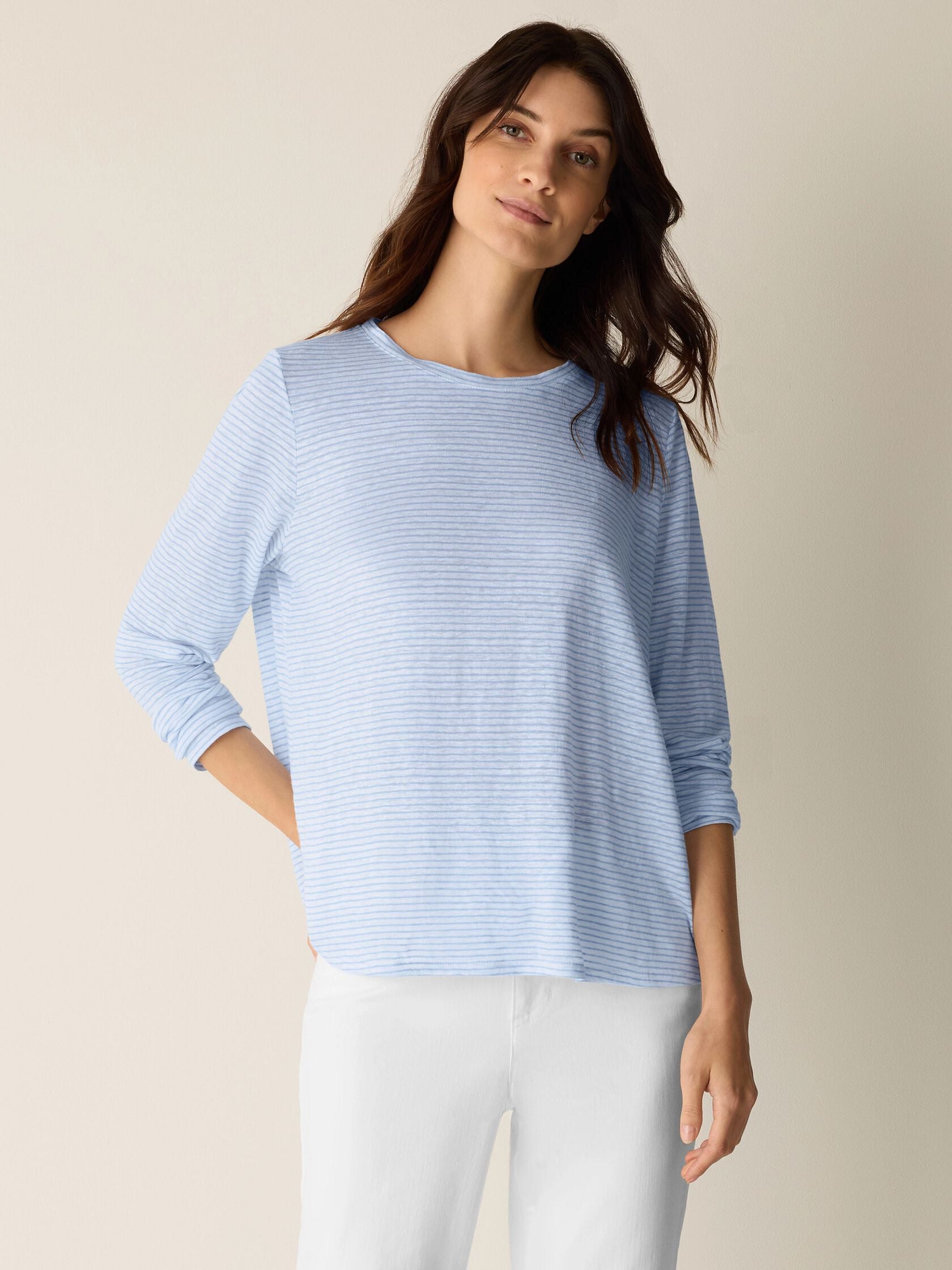 Eileen Fisher Crew Neck Long Sleeve Tee