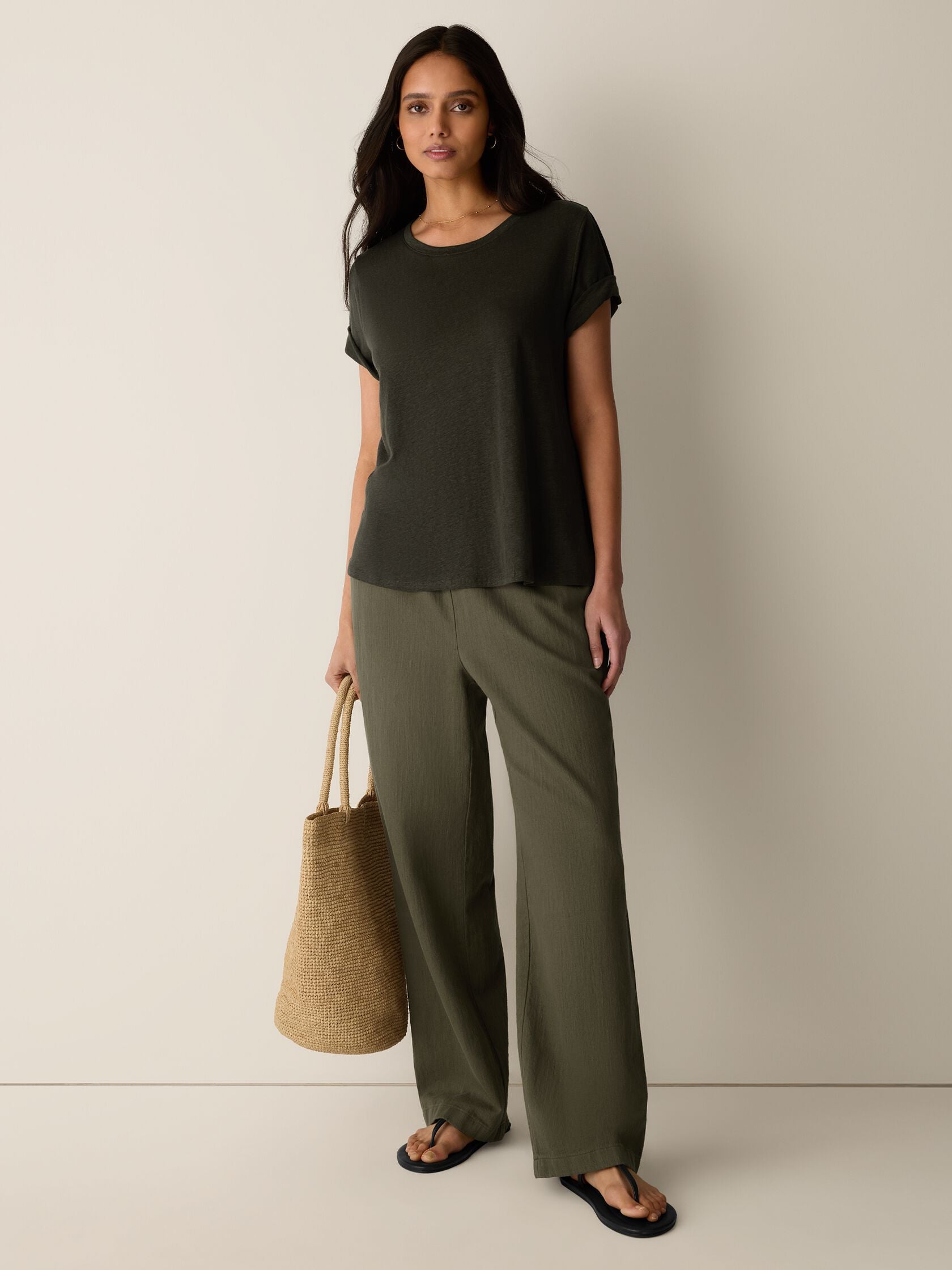 (Pre-Order) Eileen Fisher Crew Neck Short Sleeve Tee